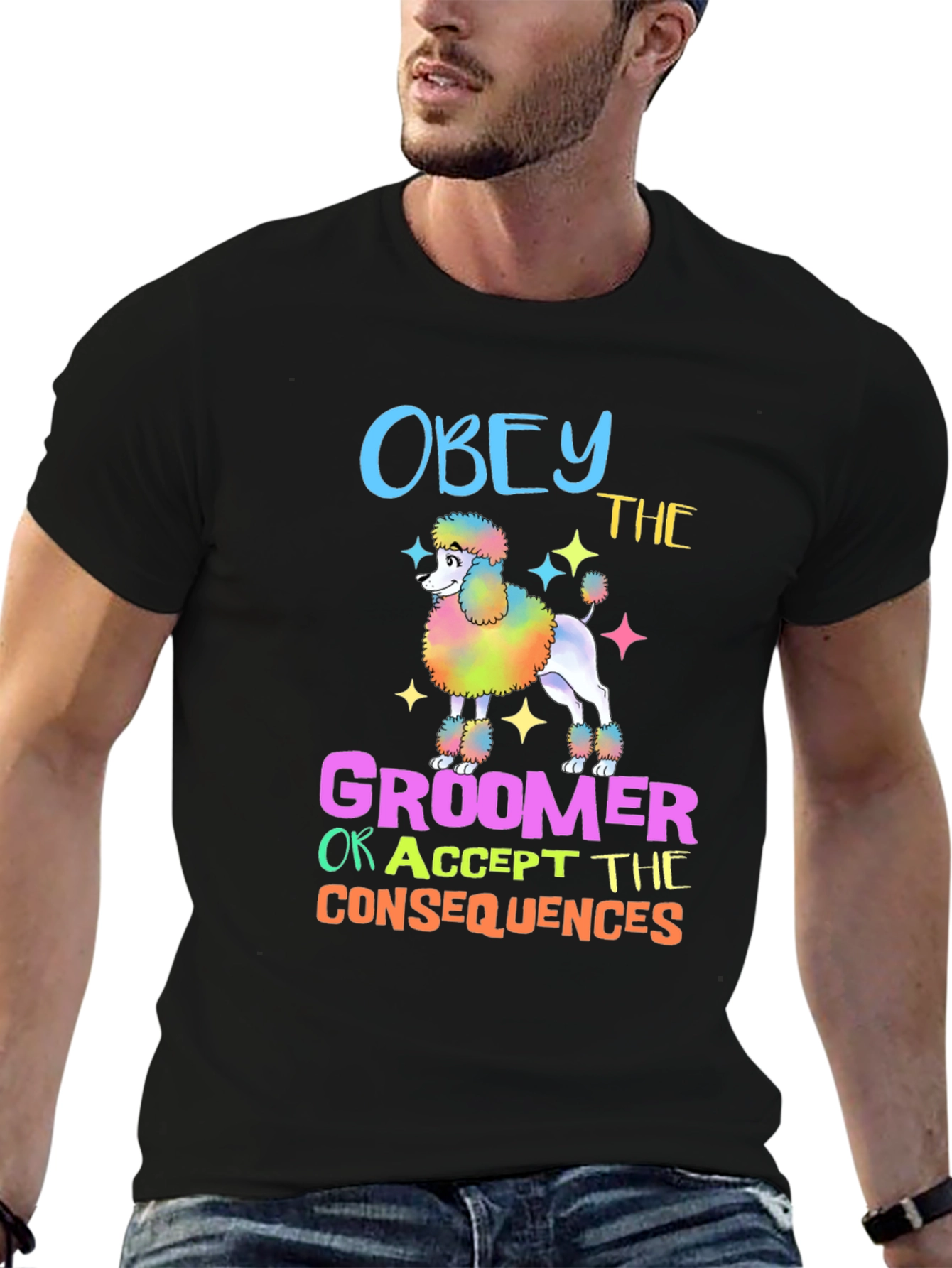 Black Obey the Groomer T-Shirt view 6