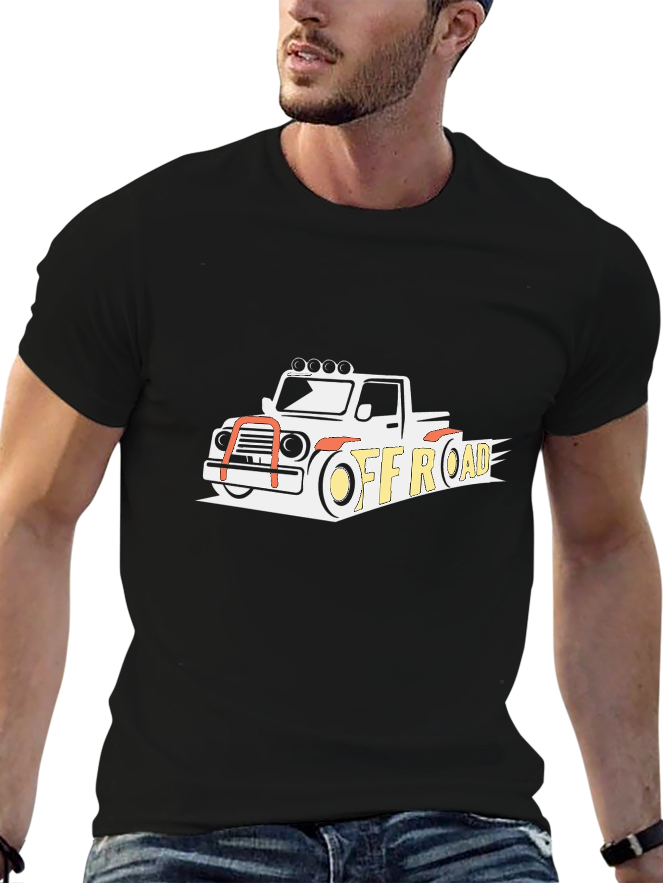 Black Off-Road Truck Graphic Tee - Black Casual Shirt view 6