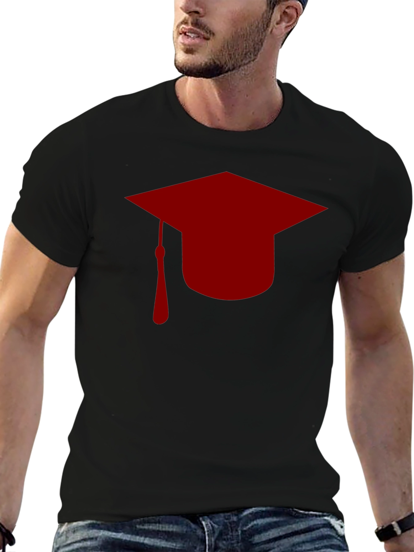Black Graduation Cap T-Shirt - Celebrate Success! view 6