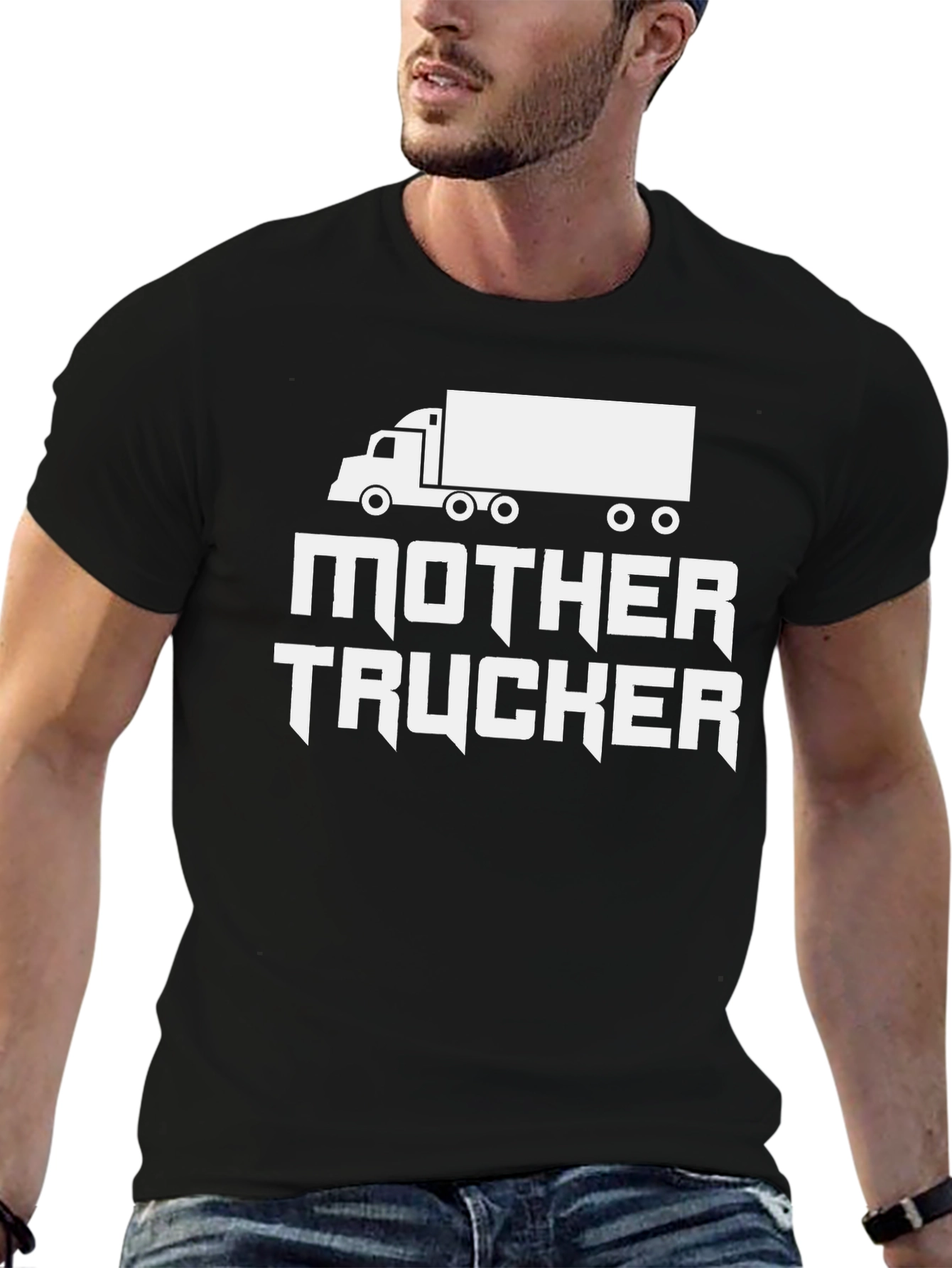 Black Mother Trucker Novelty Graphic Tee view 6