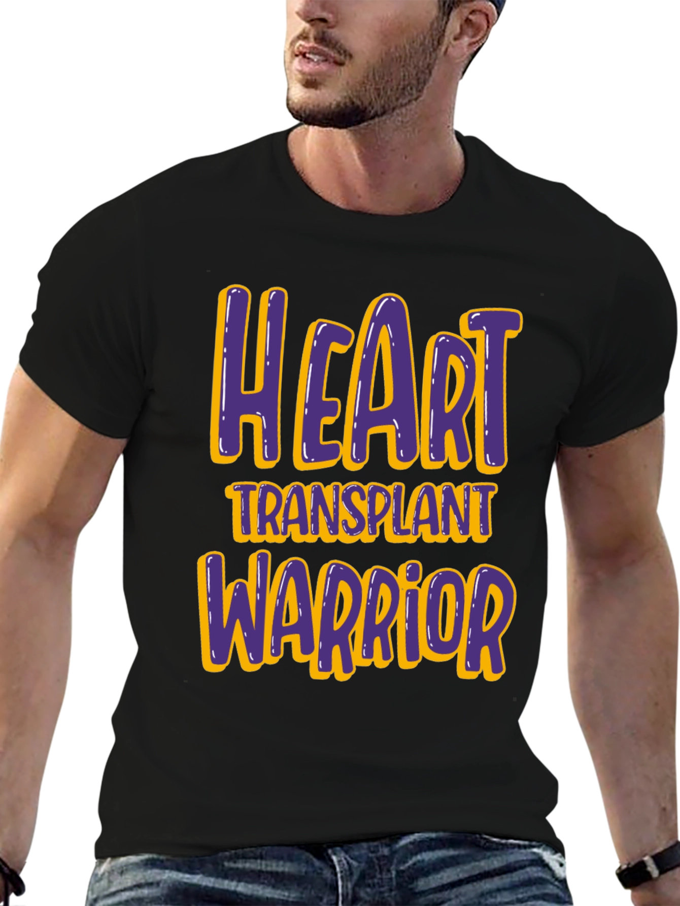 Black Heart Transplant Warrior T-Shirt - Black view 6