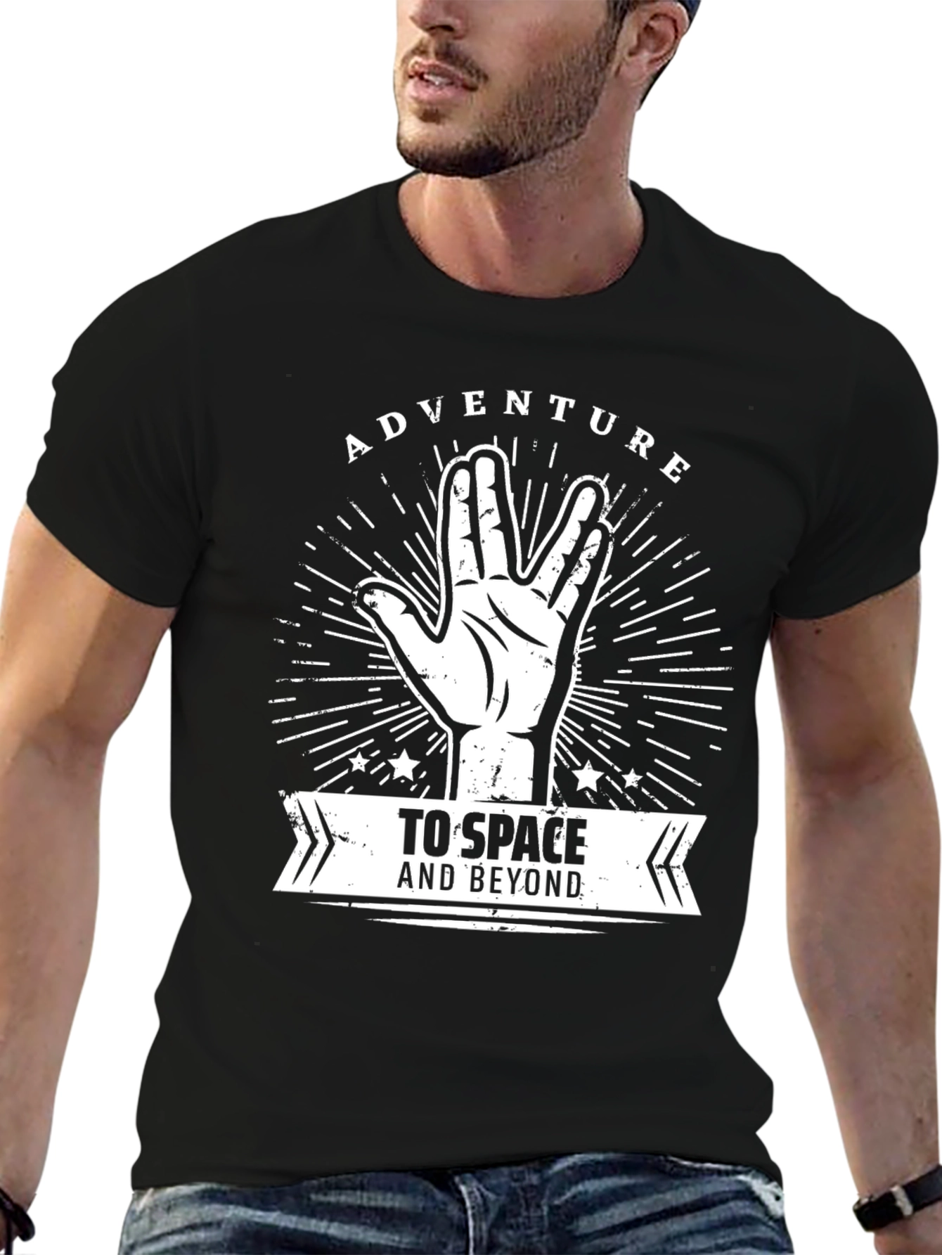 Black Adventure to Space and Beyond Black T-Shirt view 6