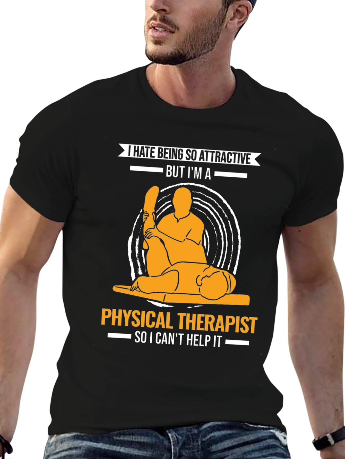 Black Attractive Physical Therapist T-Shirt view 6