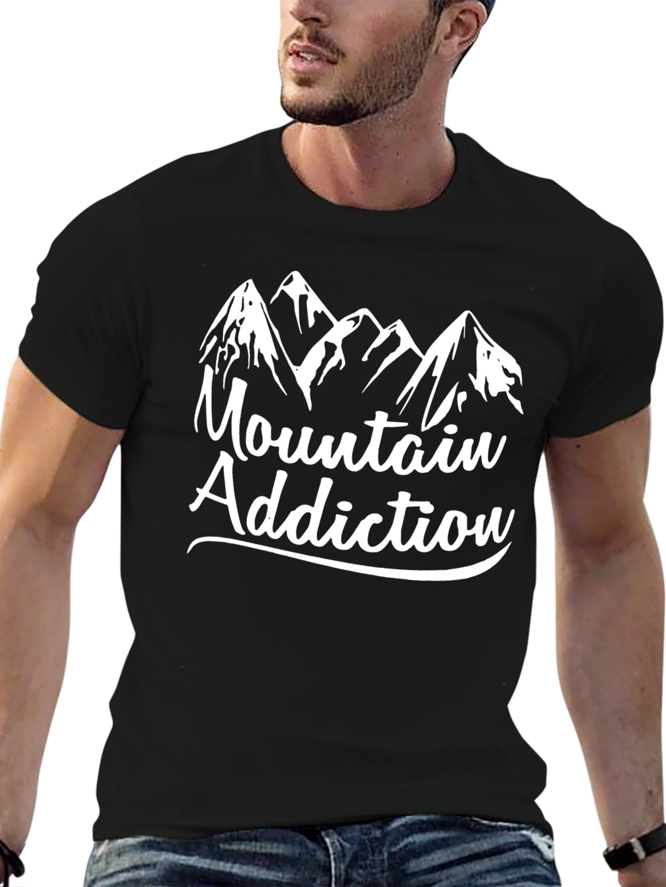 Black Mountain Addiction T-Shirt - Graphic Tee for Outdoor Lovers view 6