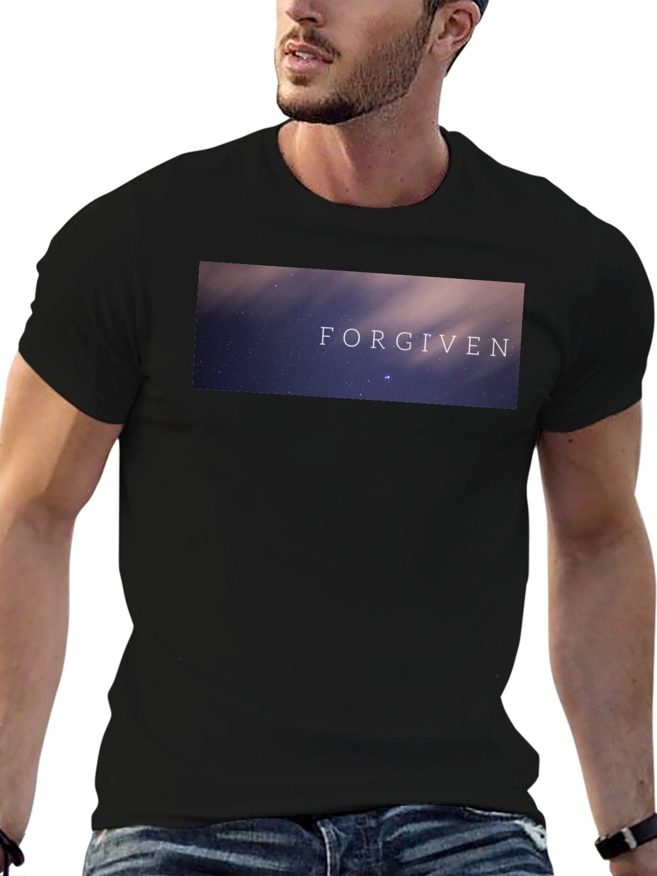 Black Forgiven Graphic Tee - Stylish & Comfortable Black T-Shirt view 6