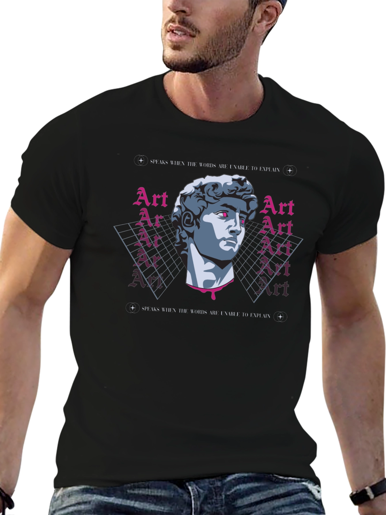 Black Art Speaks Graphic Tee - Stylish Unisex T-Shirt view 6