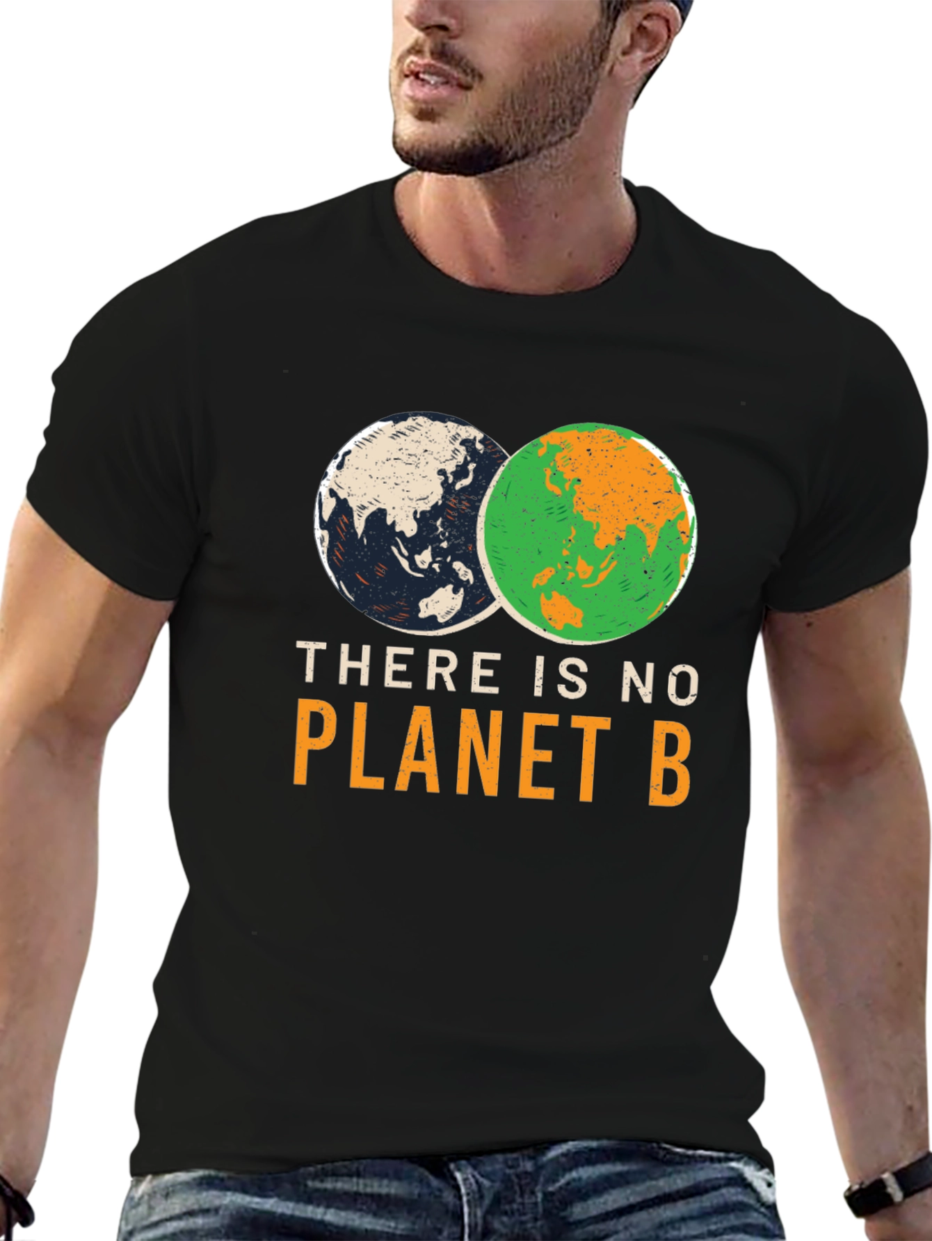 Black There Is No Planet B Graphic T-Shirt view 6
