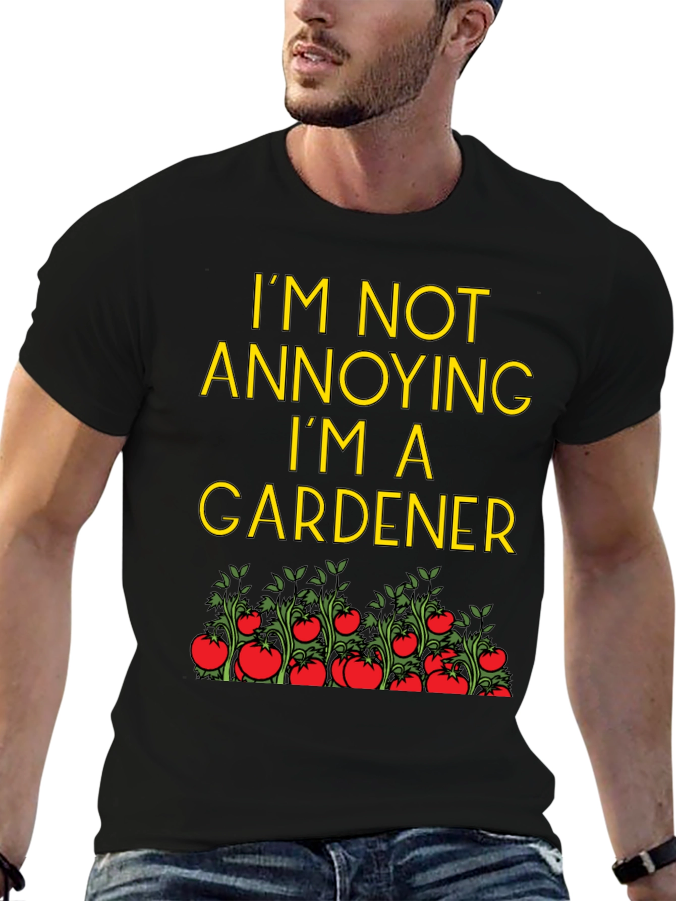 Black Gardener T-Shirt - Funny Gardening Tee view 6