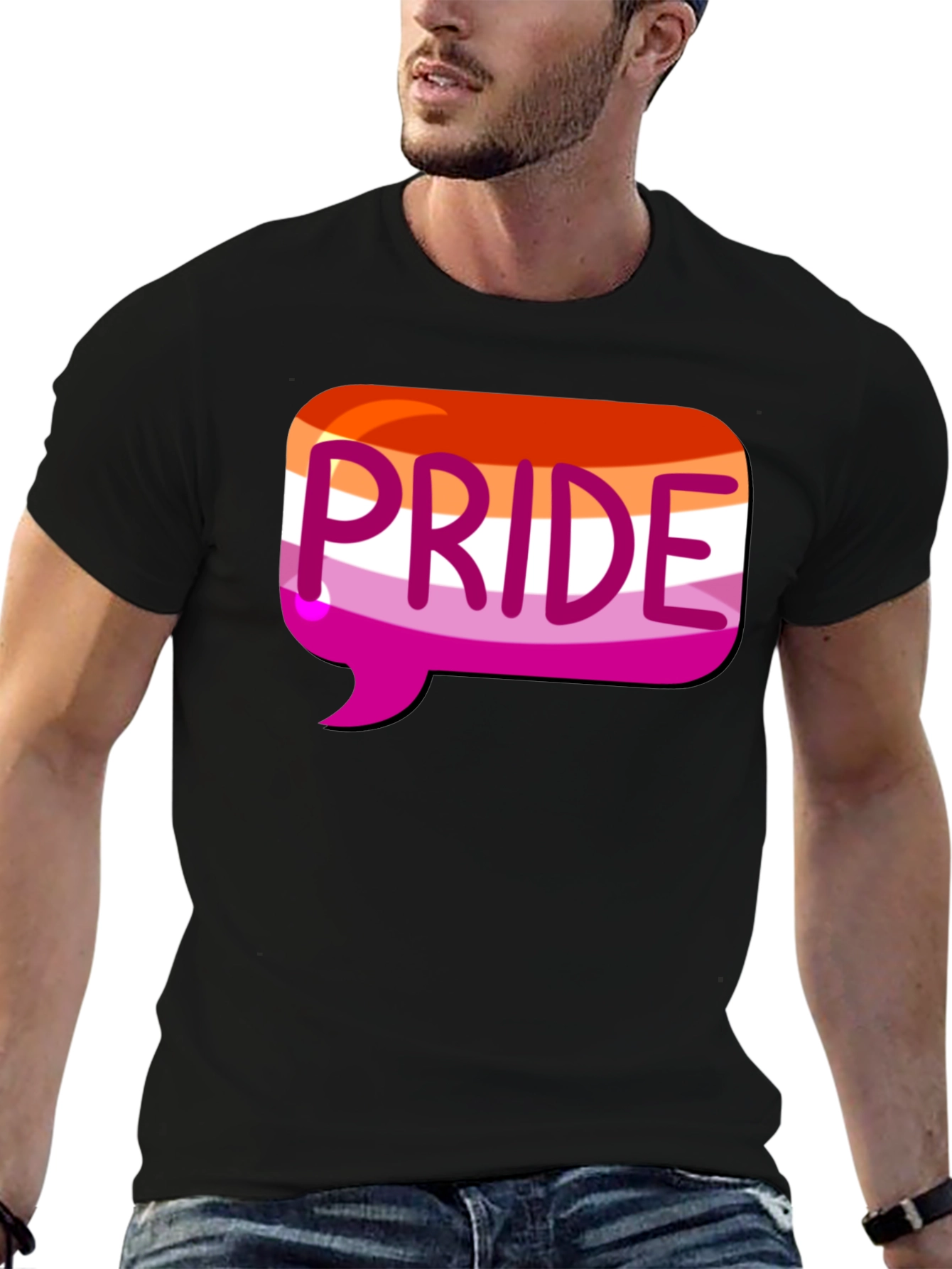 Black Pride Lesbian Flag T-Shirt view 6