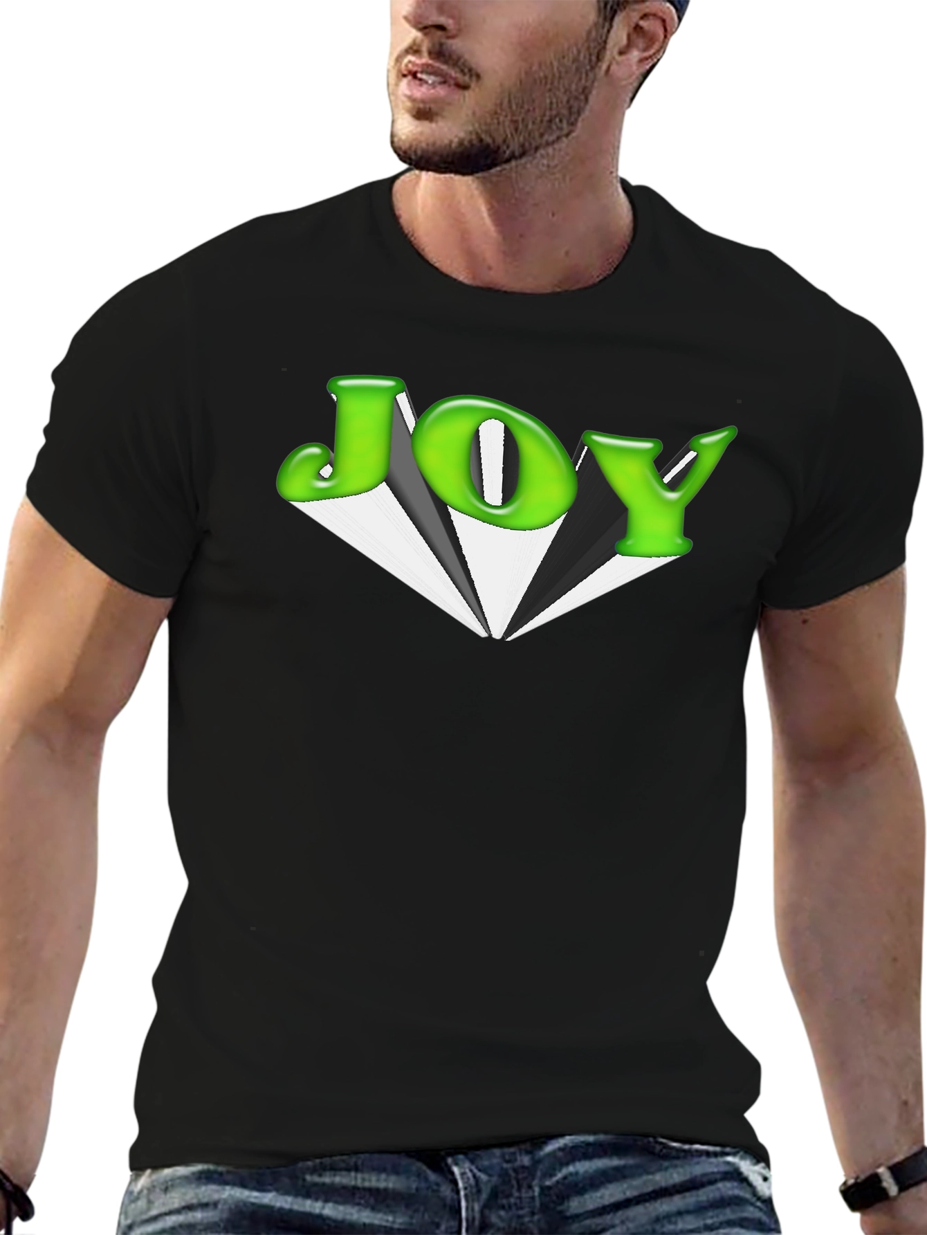 Black JOY Graphic T-Shirt - Casual Comfort view 6