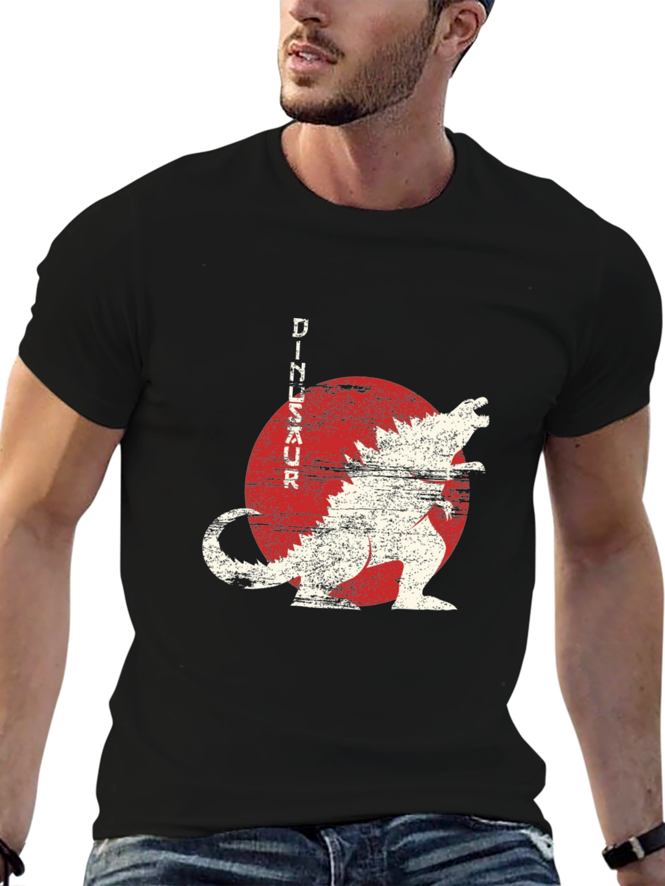 Black Dinosaur Graphic Tee - Japanese Style view 6