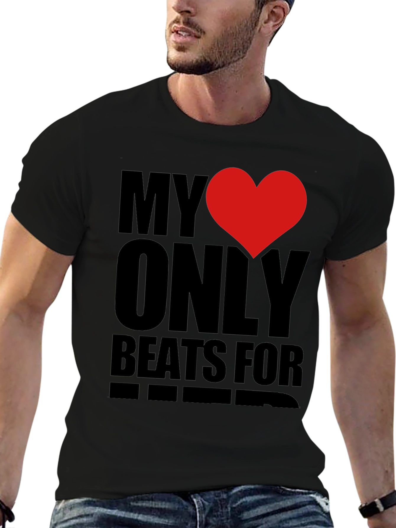 Black Heart Beats T-Shirt view 6
