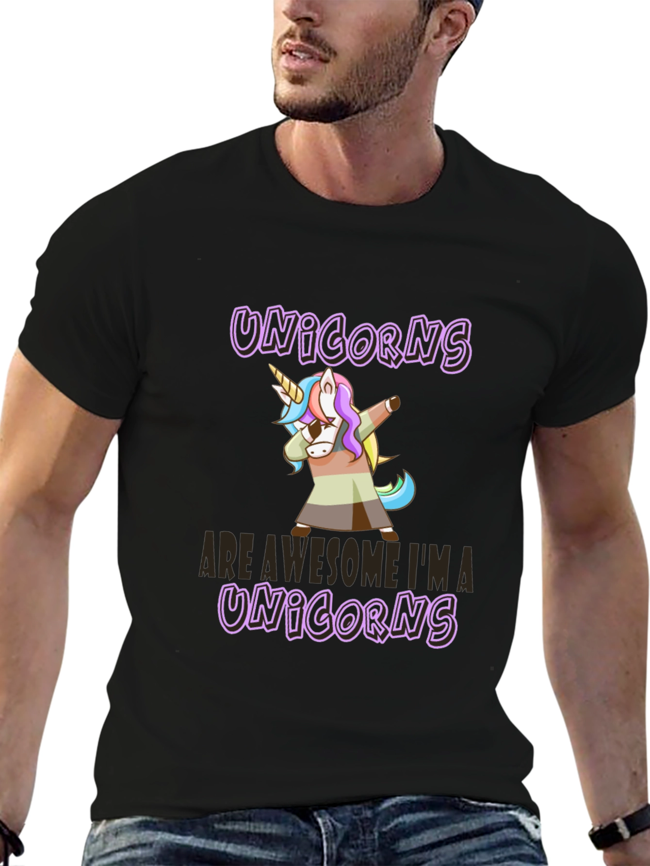 Black Unicorns Are Awesome I'm A Unicorns T-Shirt view 6