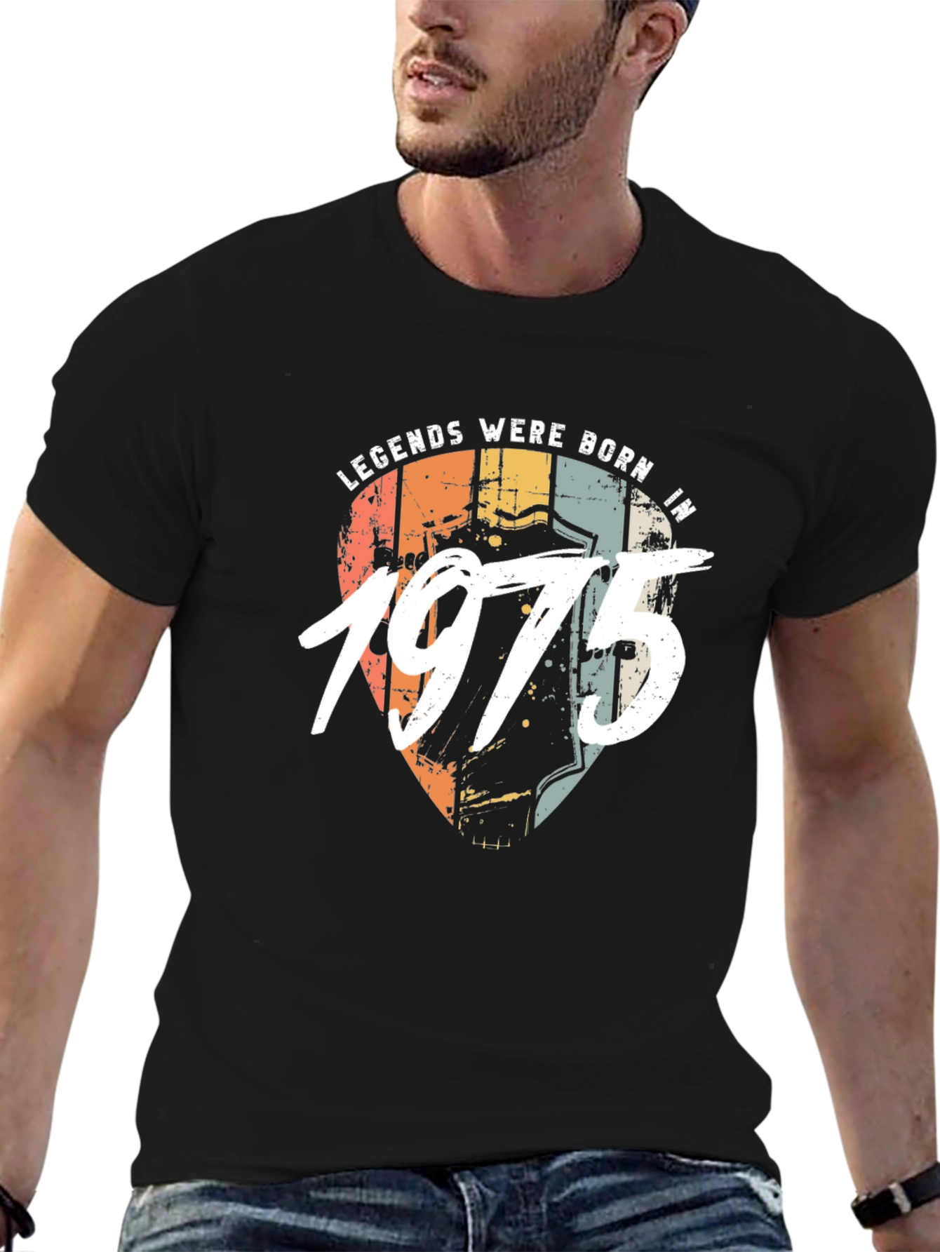 Black Legends Born in 1975 T-Shirt view 6