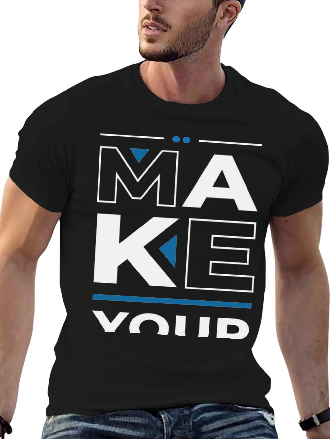 Black Make Your Mark Graphic Tee - Men's Black T-Shirt view 6