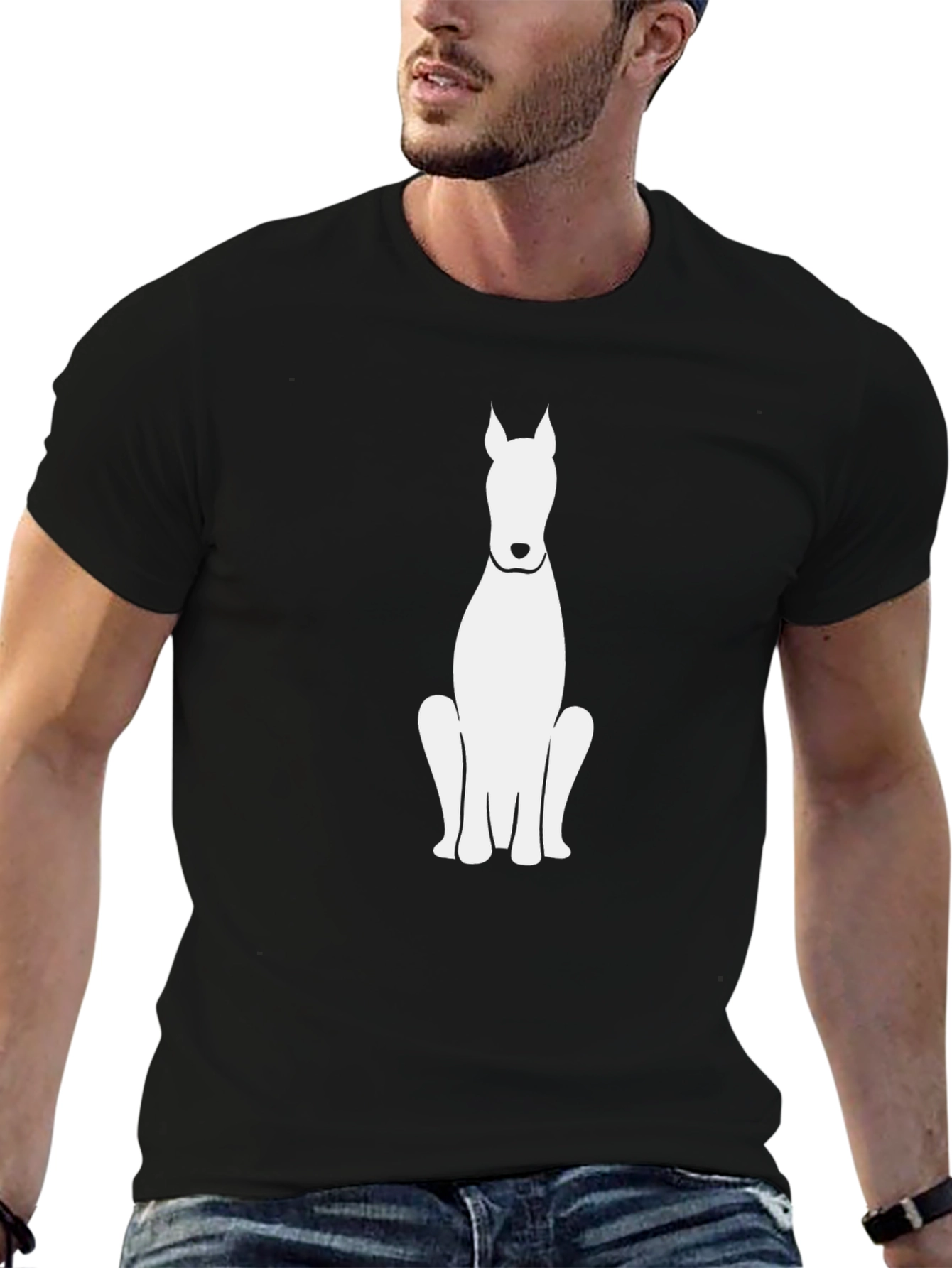 Black Dog Silhouette Graphic Tee - Casual Comfort view 6