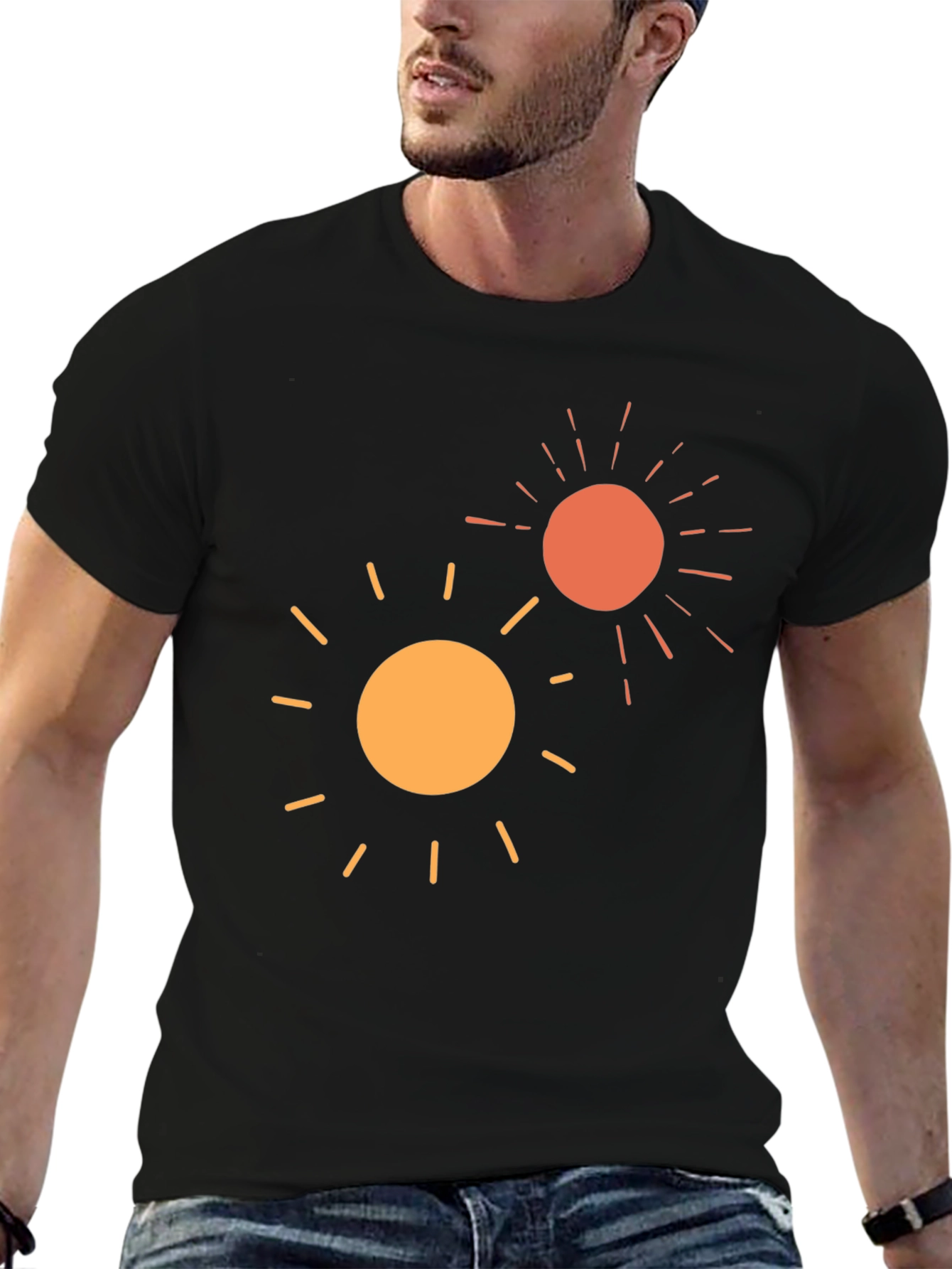 Black Sunshine Graphic Tee -  Soft Cotton Comfort view 6