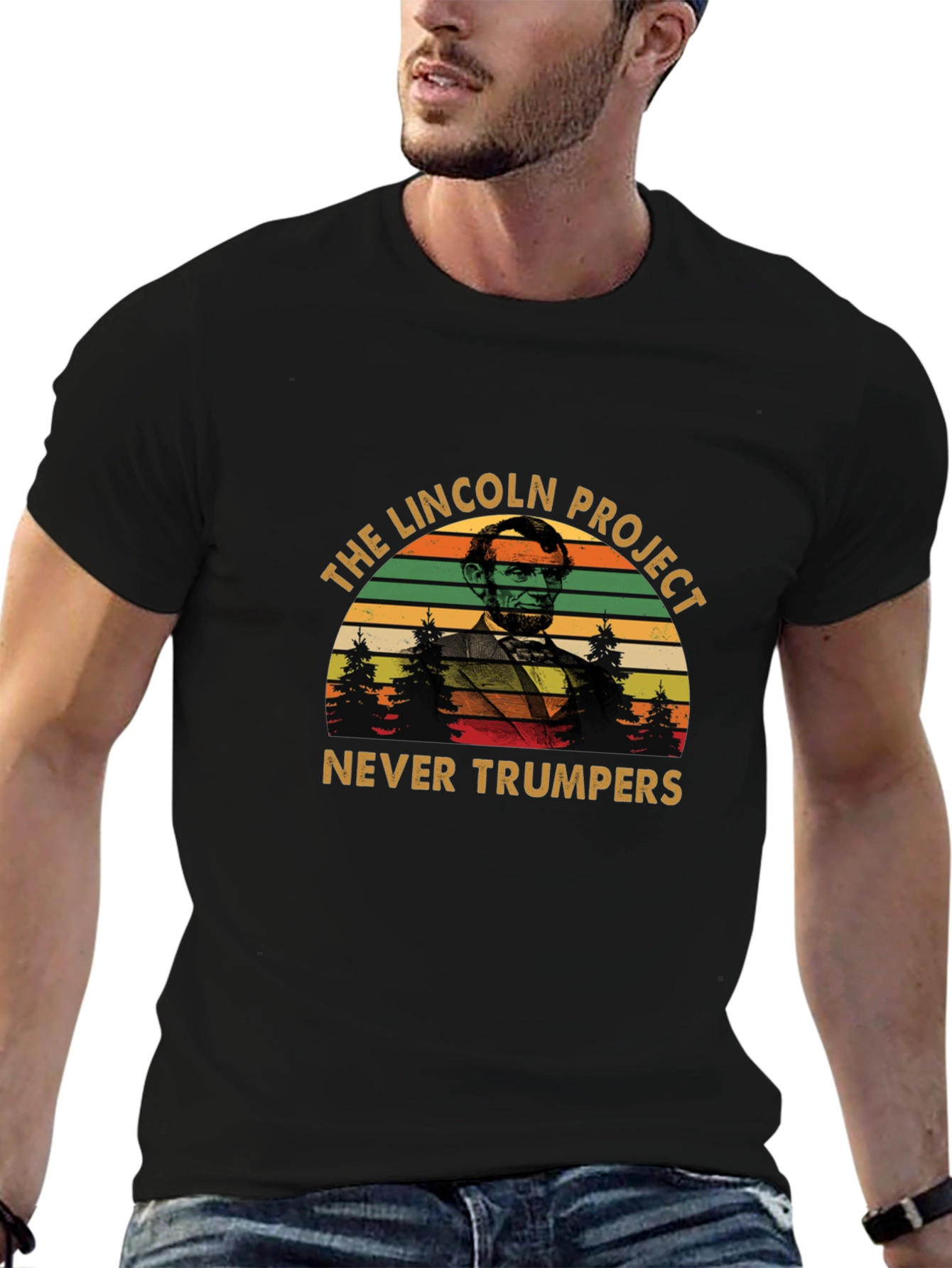 Black The Lincoln Project Never Trumpers T-Shirt view 6