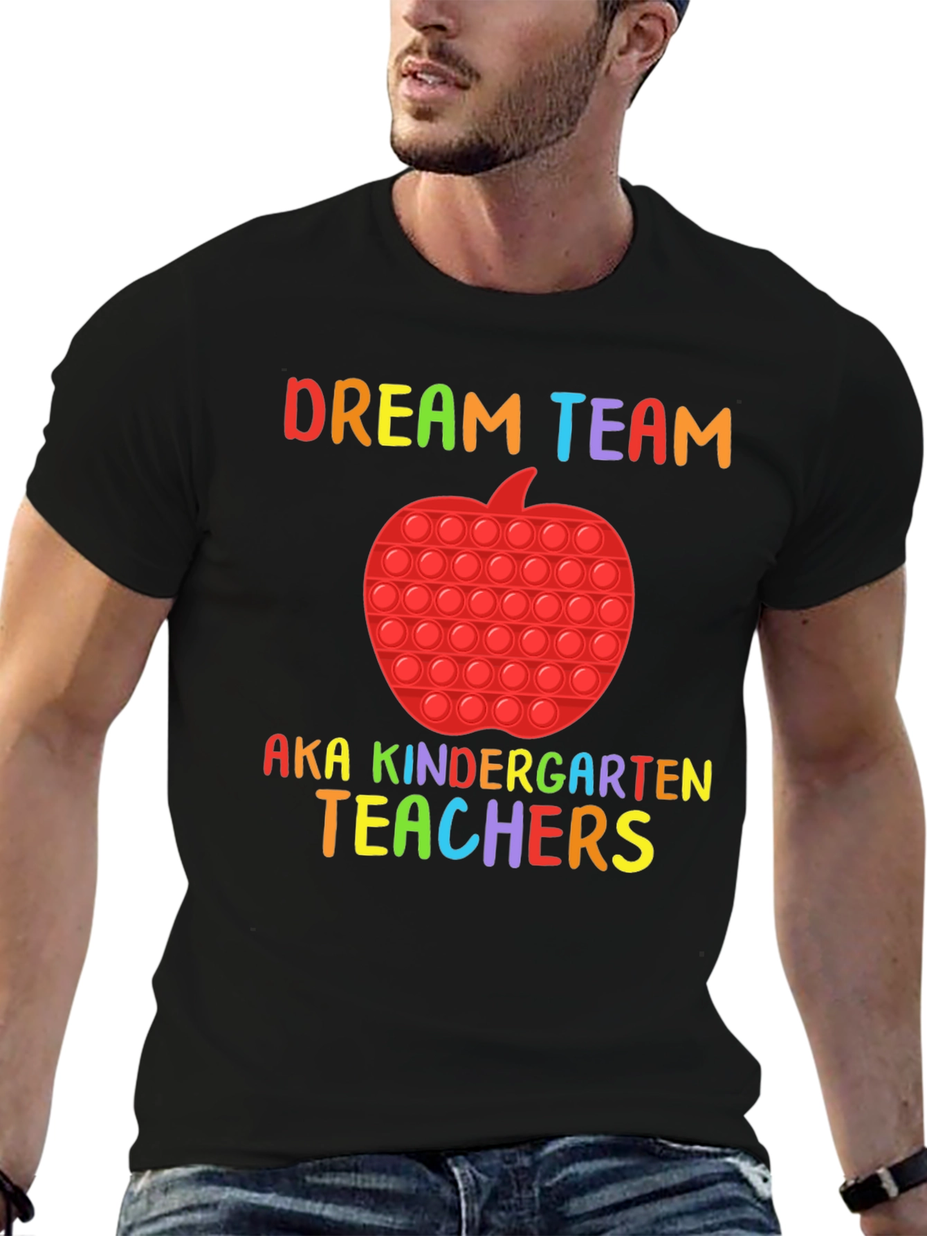 Black Dream Team Kindergarten Teachers T-Shirt view 6