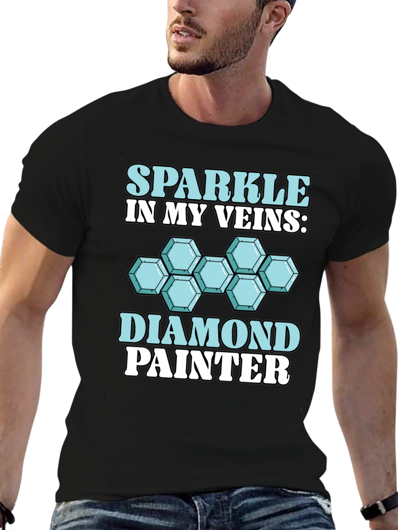 Diamond Painter T-Shirt: Sparkle in My Veins - 6