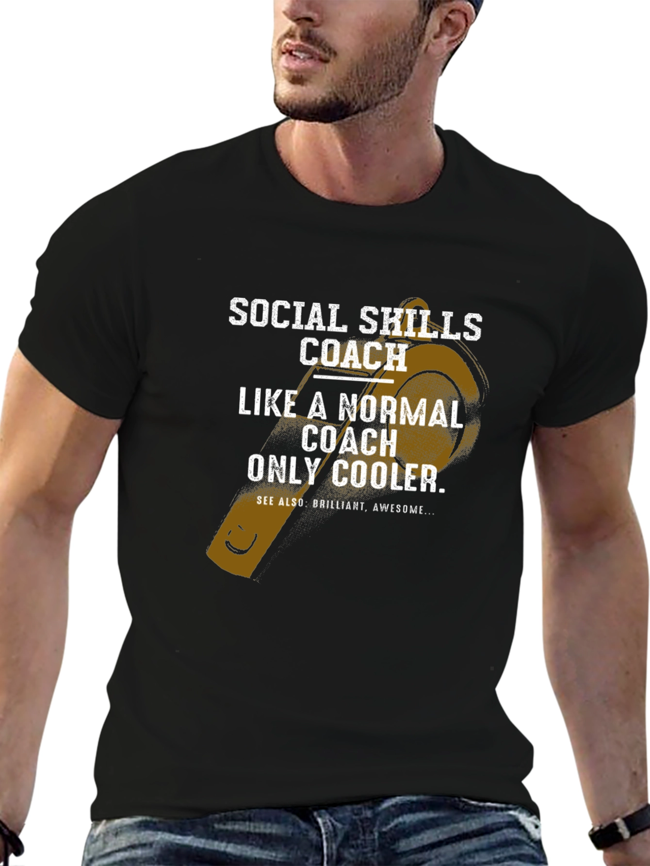 Black Social Skills Coach T-Shirt - Cool & Comfortable view 6