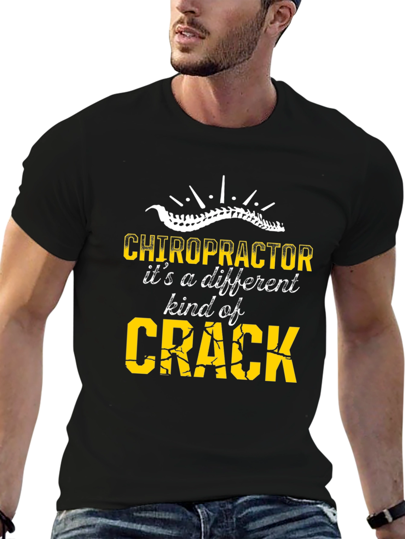 Black Chiropractor 'Different Kind of Crack' Graphic Tee view 6