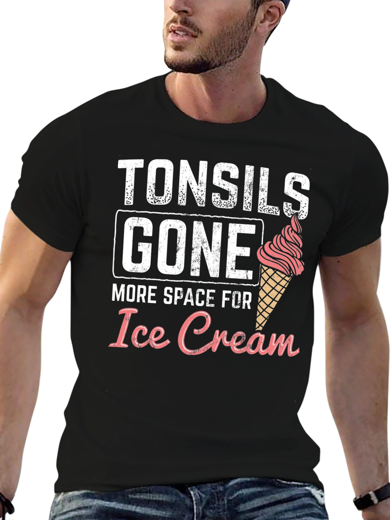 Black Tonsils Gone - Ice Cream T-Shirt view 6