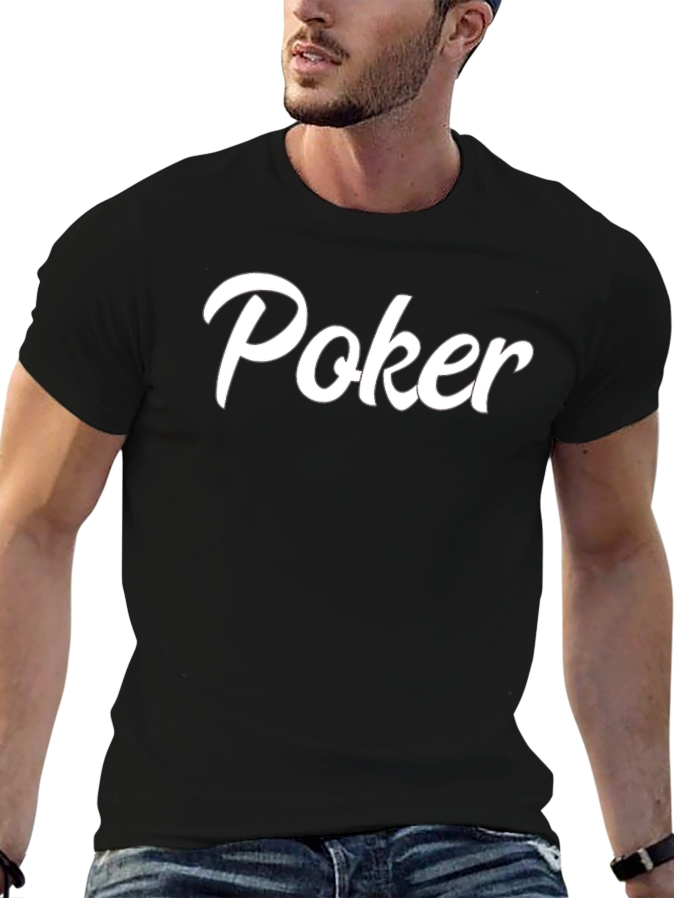 Black Poker T-Shirt - Classic Style, Comfortable Fit view 6