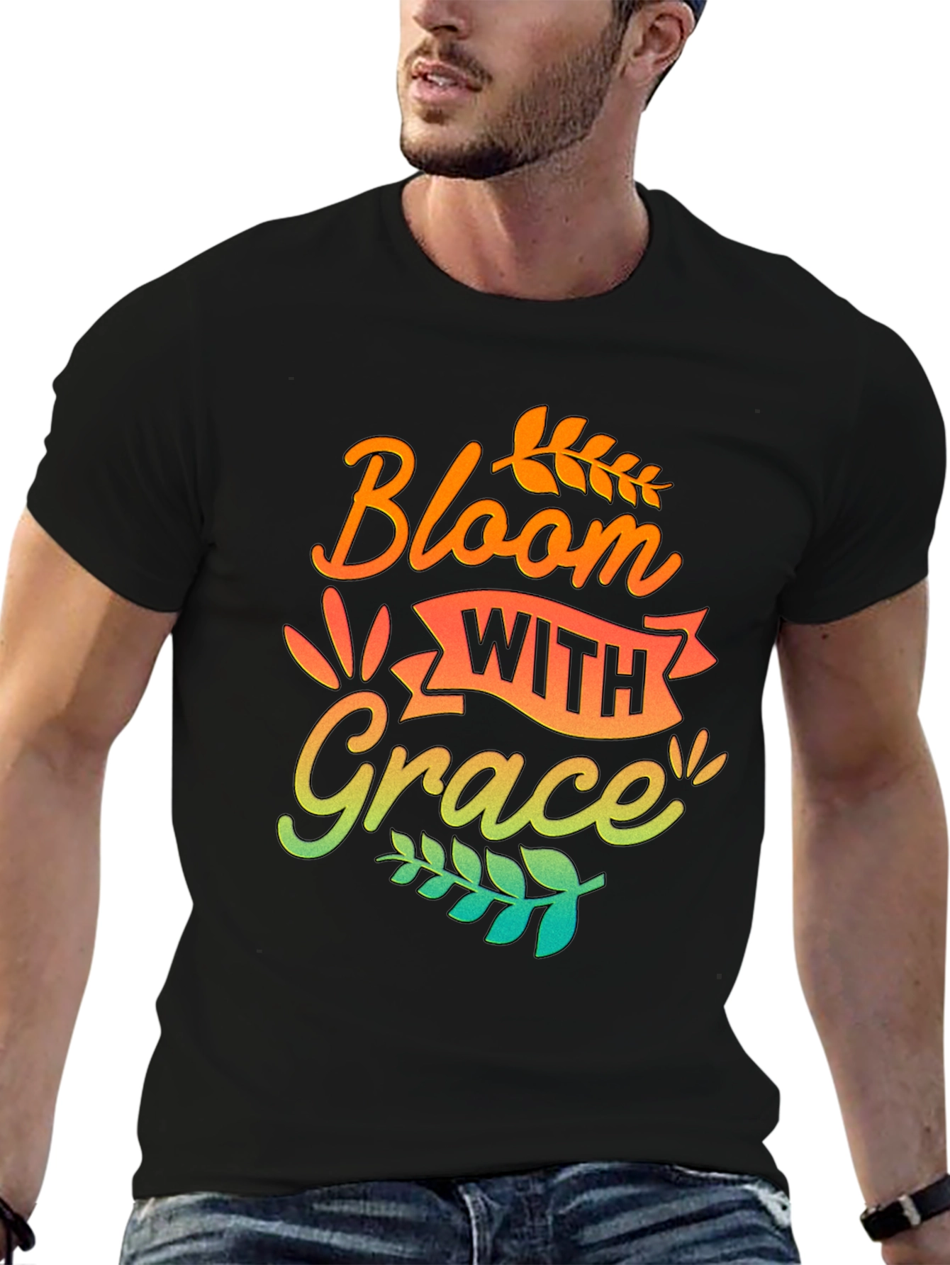 Black Bloom With Grace Graphic Tee view 6