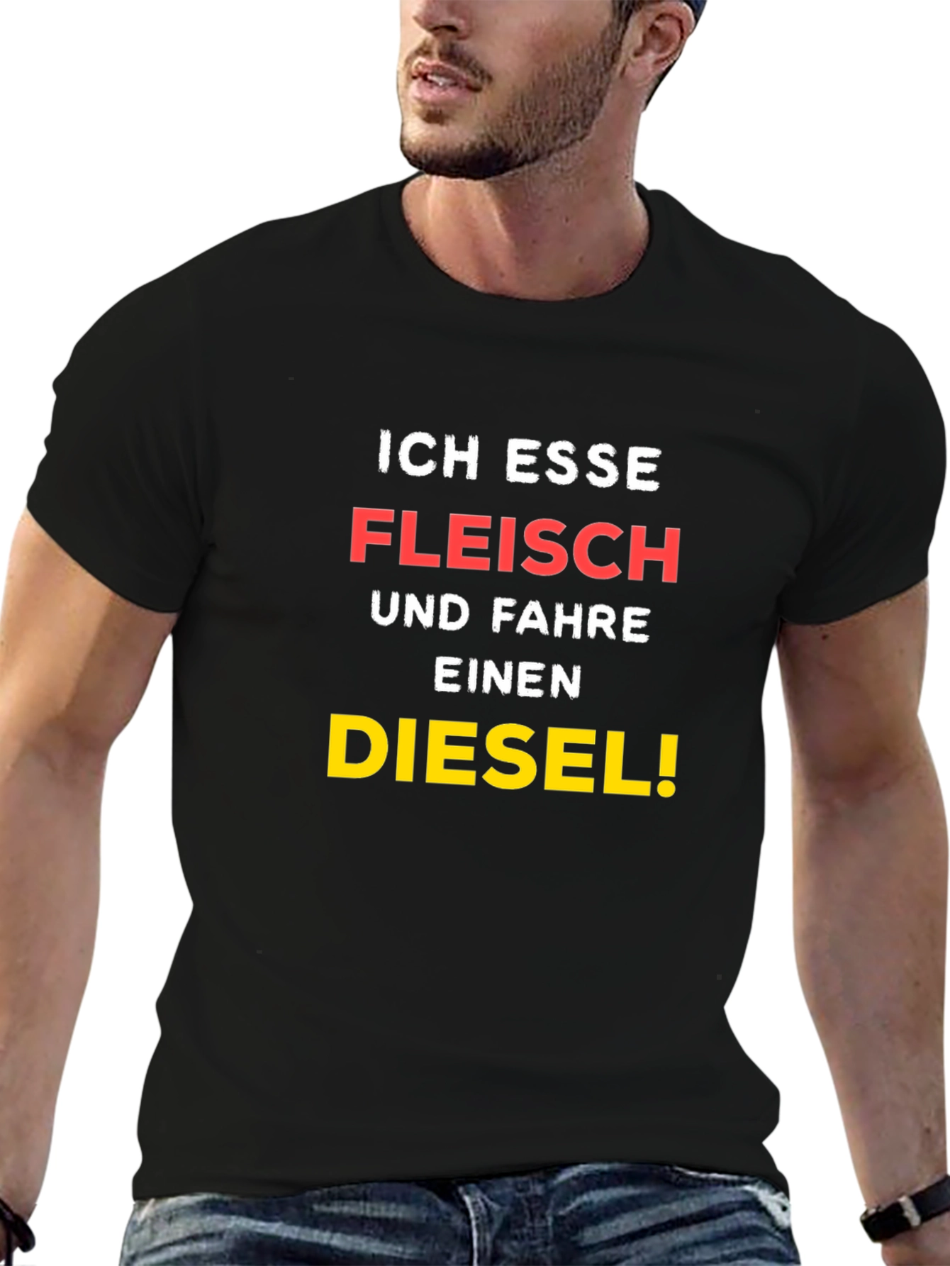 Black Ich Esse Fleisch T-Shirt - Diesel Fun Tee view 6