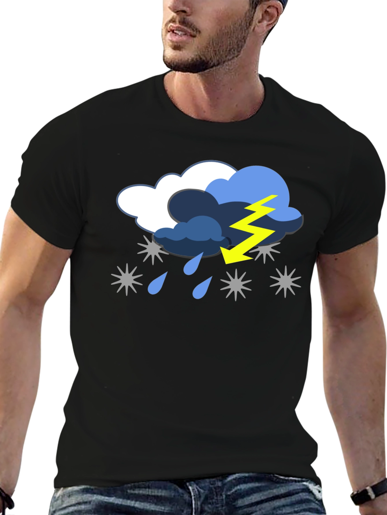 Black Stormy Weather Graphic Tee - Black T-Shirt view 6