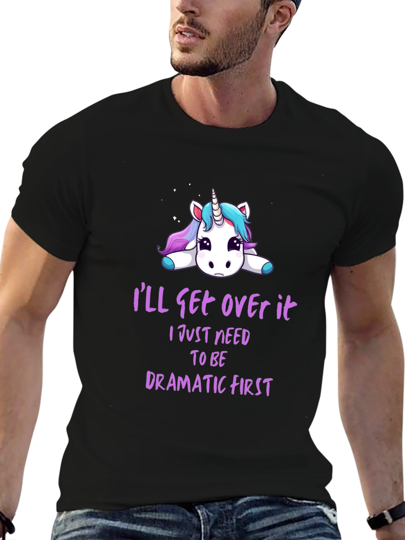 Dramatic Unicorn Graphic T-Shirt - 6