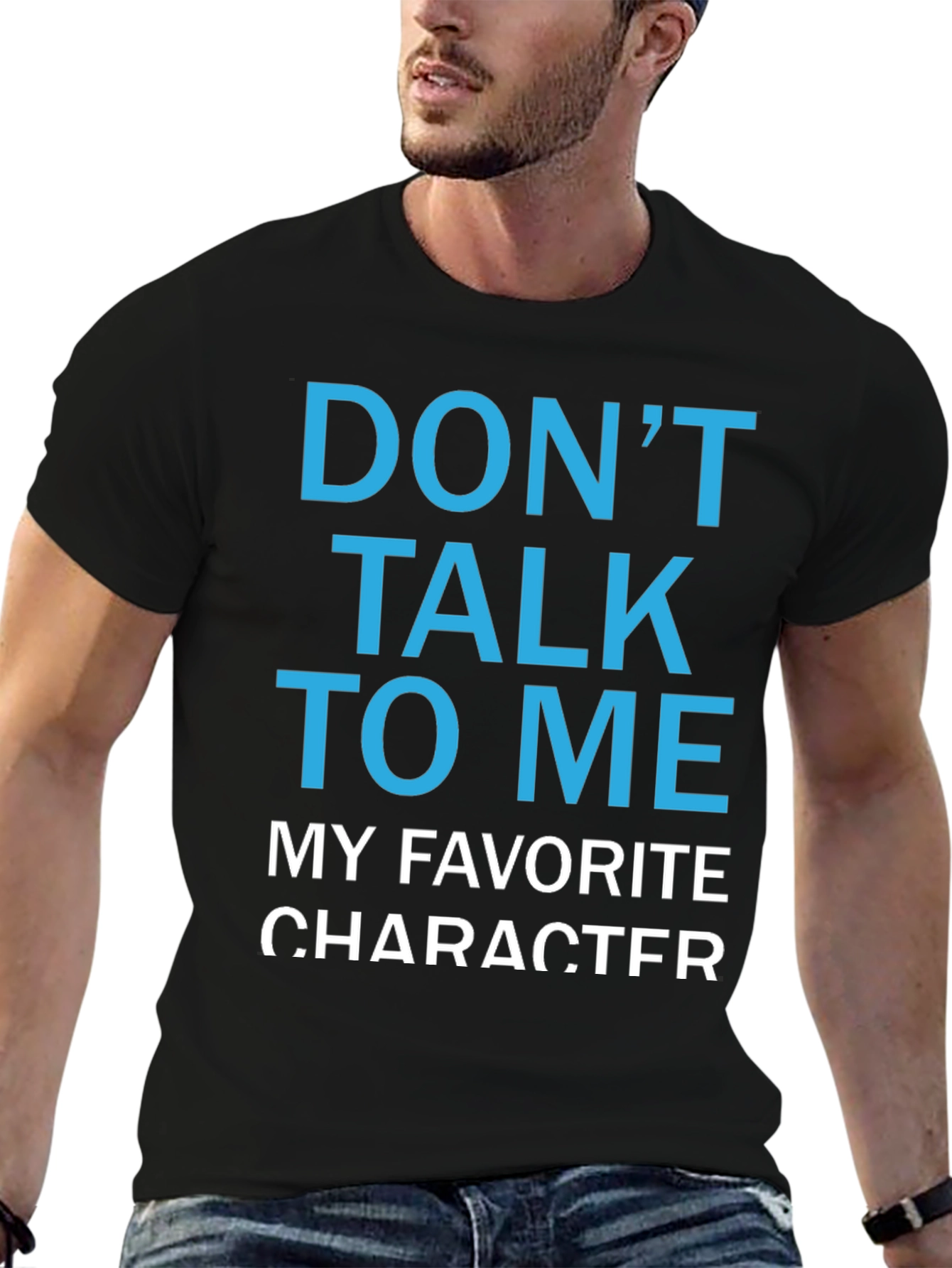 Black Don't Talk To Me T-Shirt - Funny Character Tee view 6