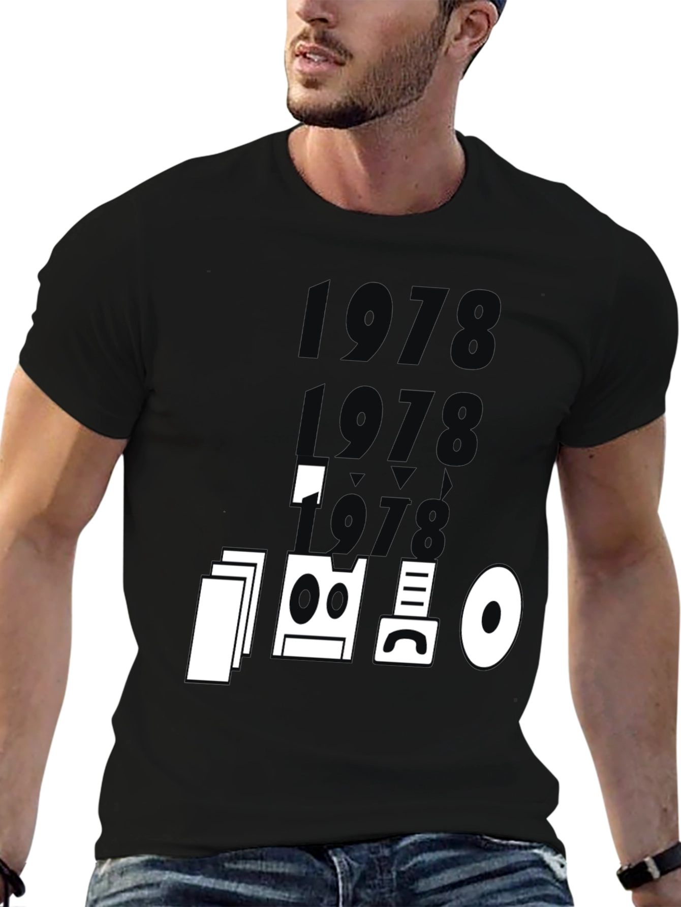 Black Retro 1978 Graphic T-Shirt - Unique Design view 6