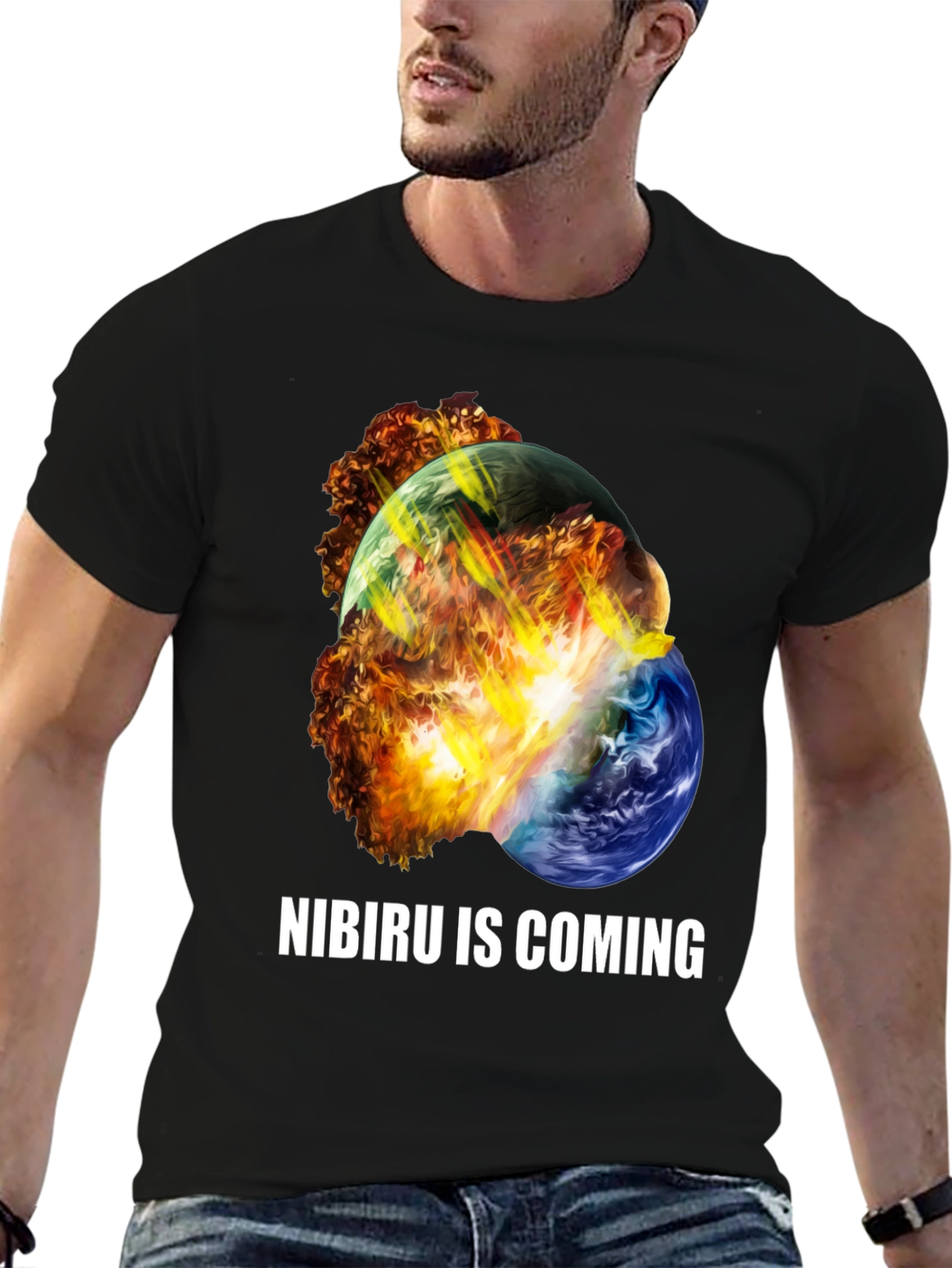 Black Nibiru is Coming Graphic Tee view 6