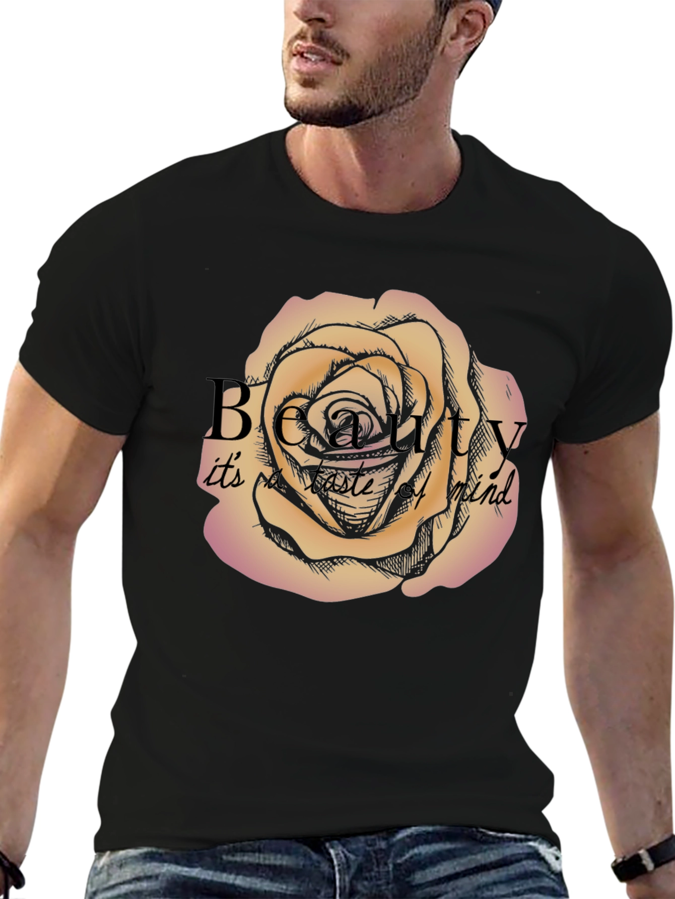 Black Beauty T-Shirt - Rose Design view 6