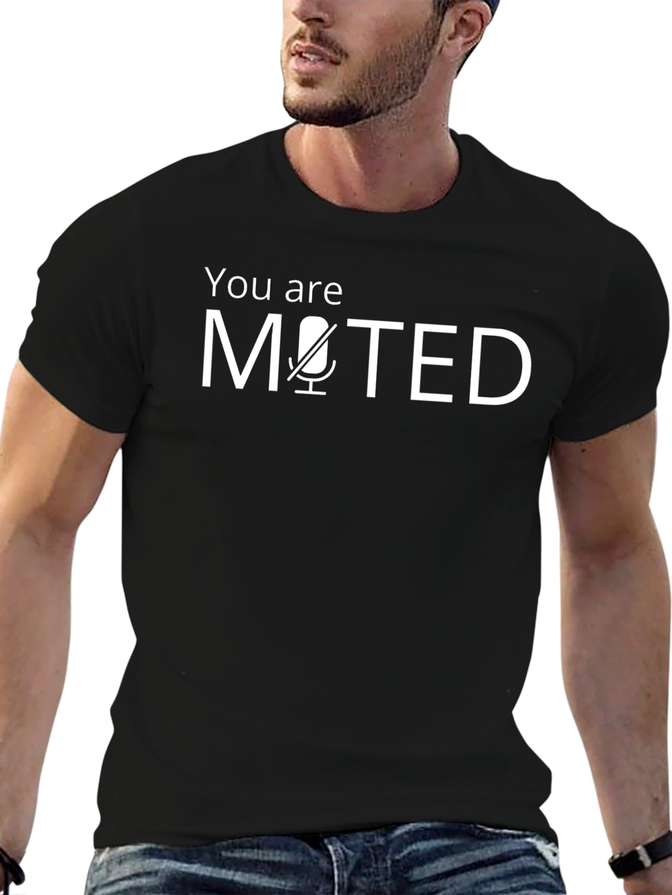 Black You are Muted Graphic Tee - Funny Conference Call Shirt view 6