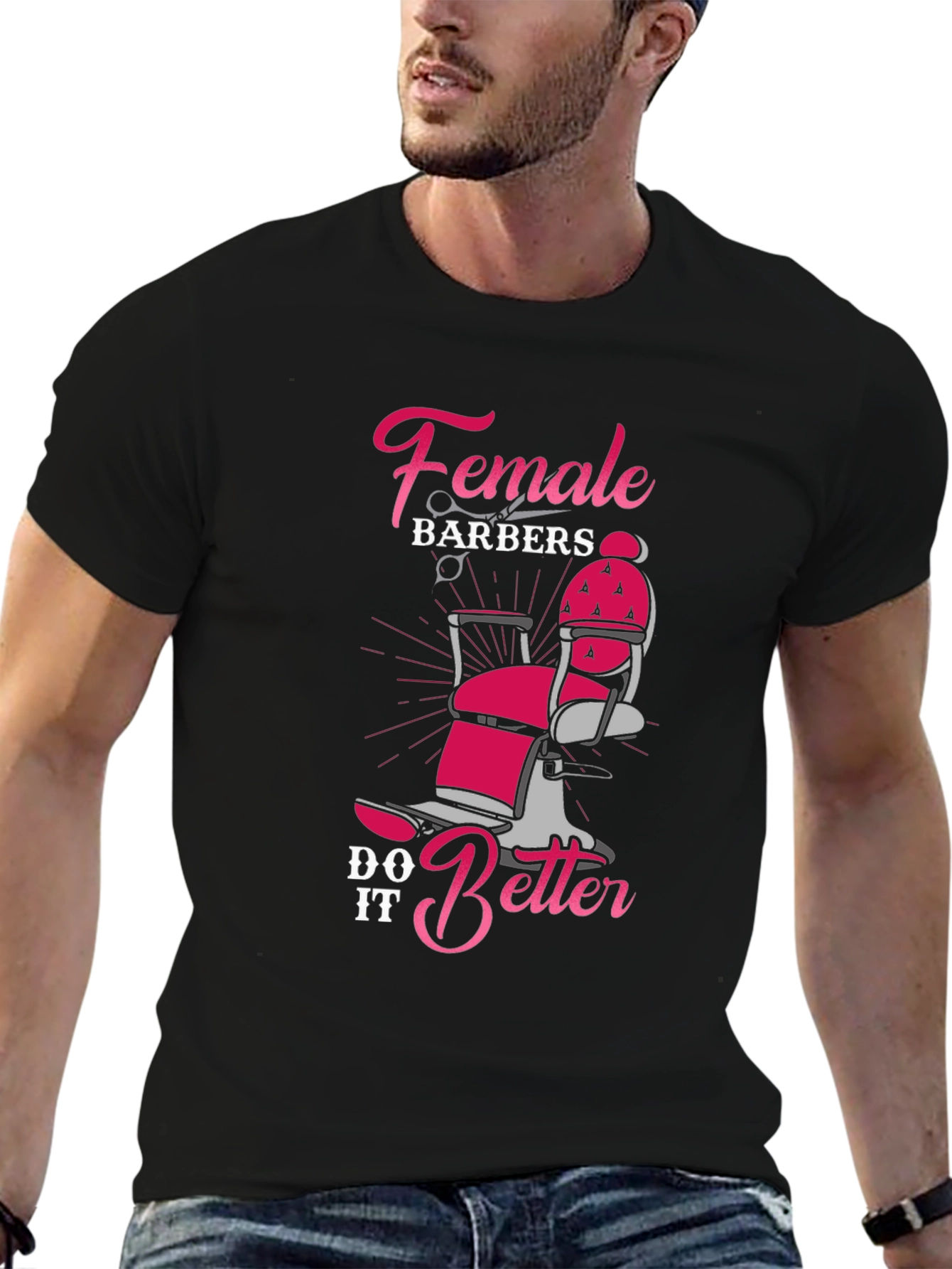 Black Female Barbers Do It Better T-Shirt view 6