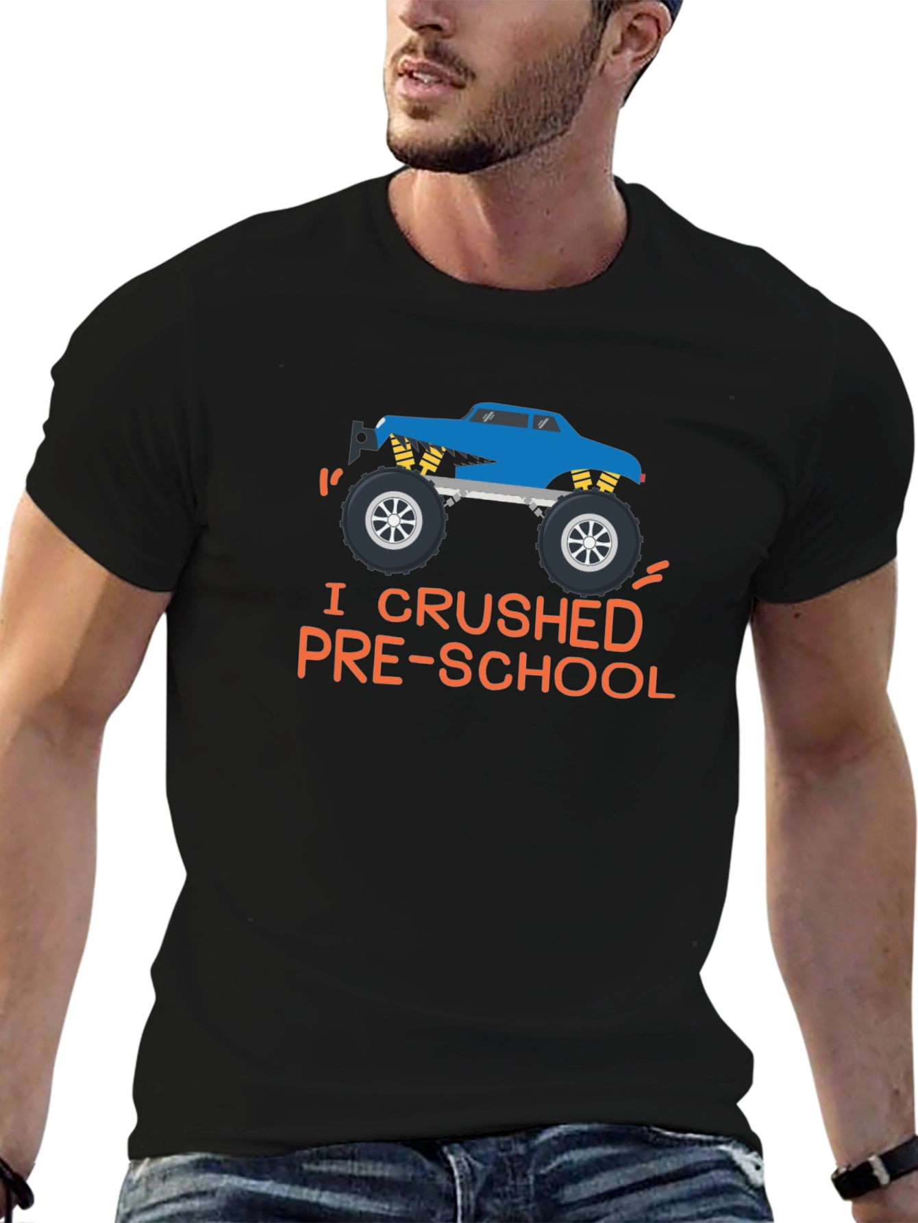 Black I Crushed Pre-School Monster Truck T-Shirt view 6