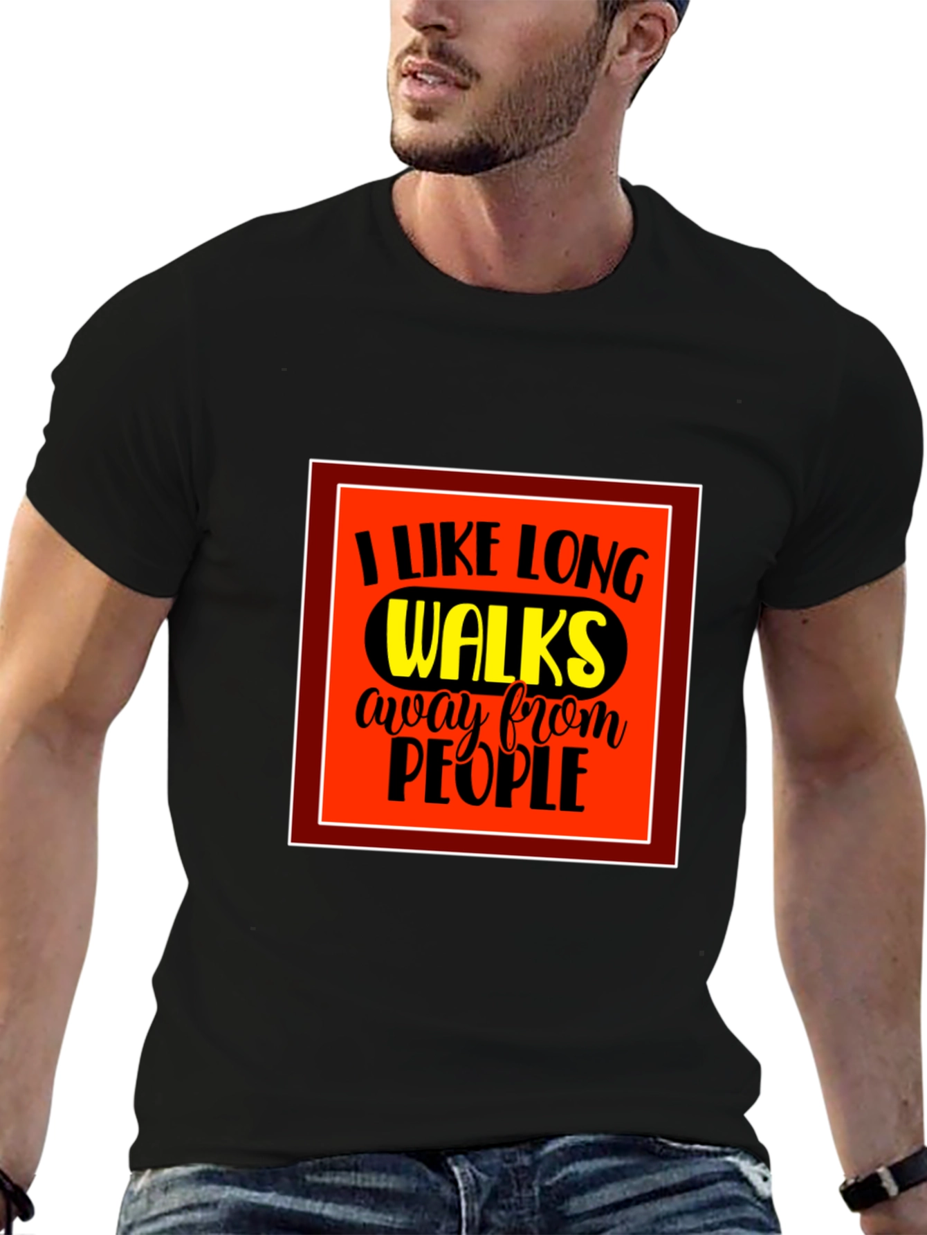 Black Long Walks T-Shirt view 6