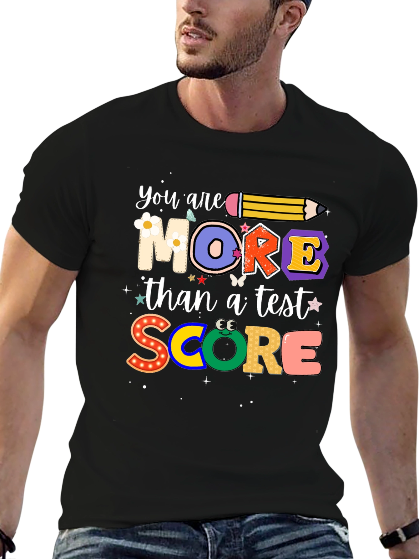 Black You Are More Than A Test Score T-Shirt view 6