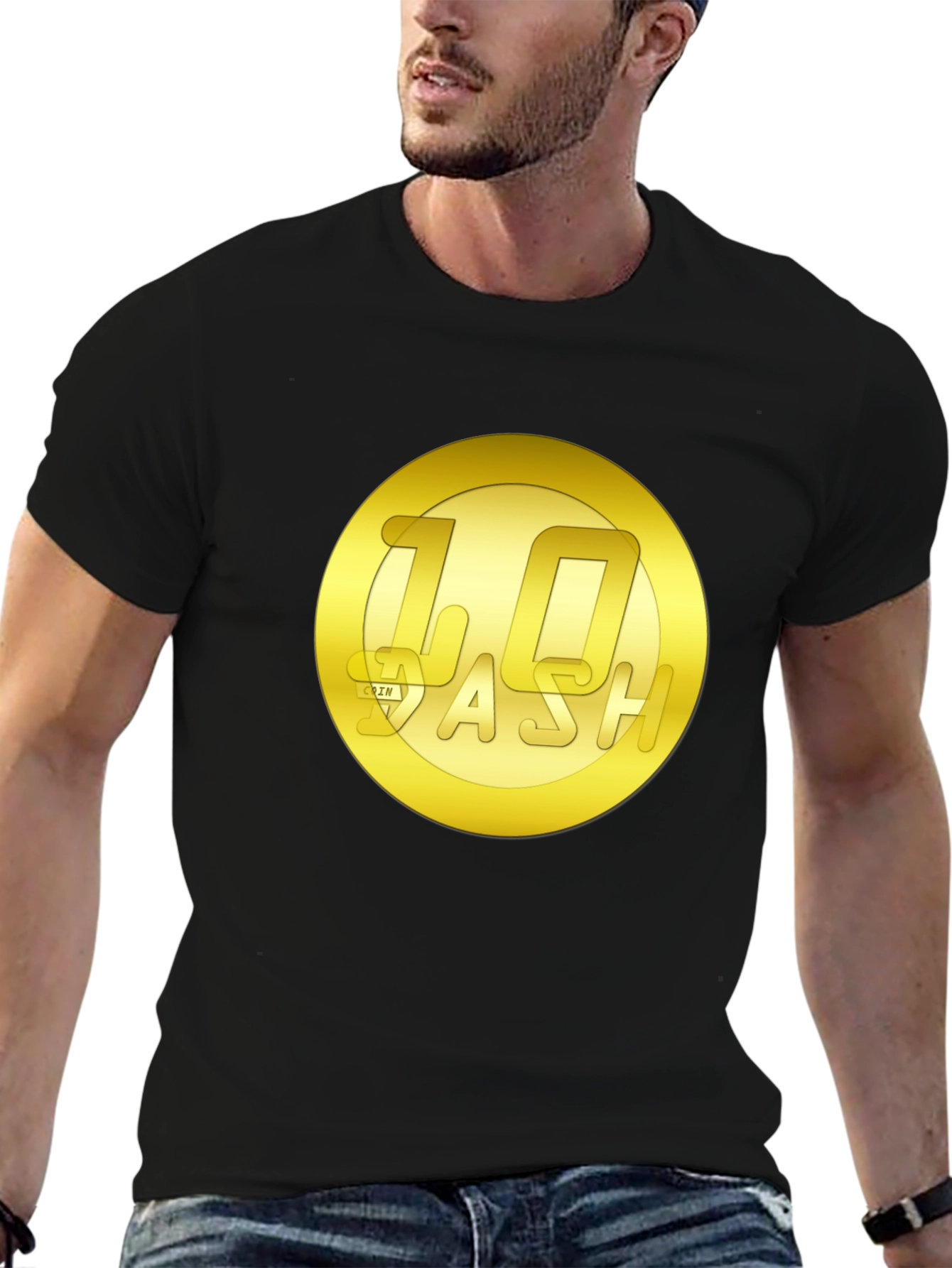 Black 10 Dash Coin T-Shirt - Crypto Currency Tee view 6