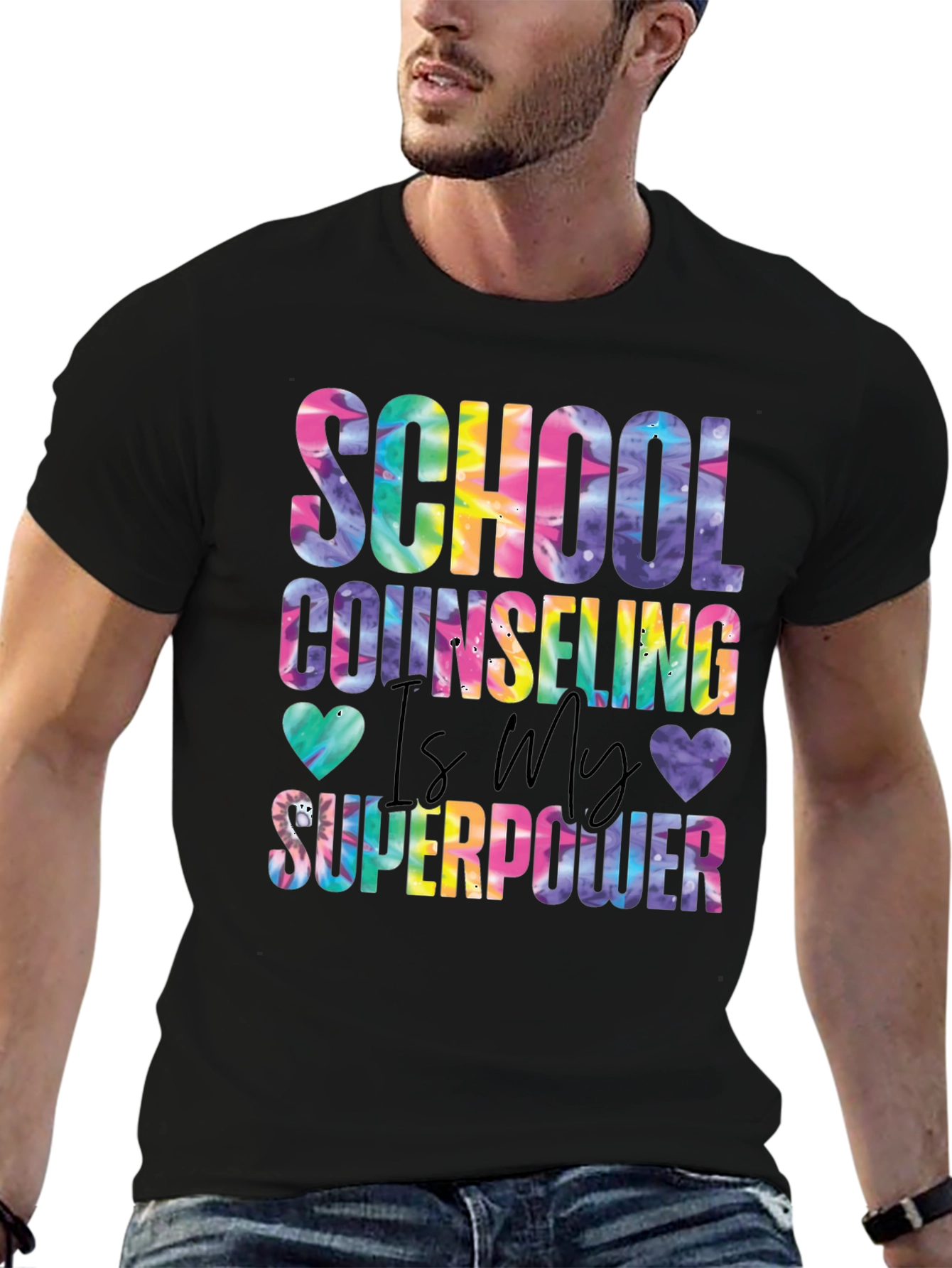School Counseling Tie-Dye Graphic Tee - 6