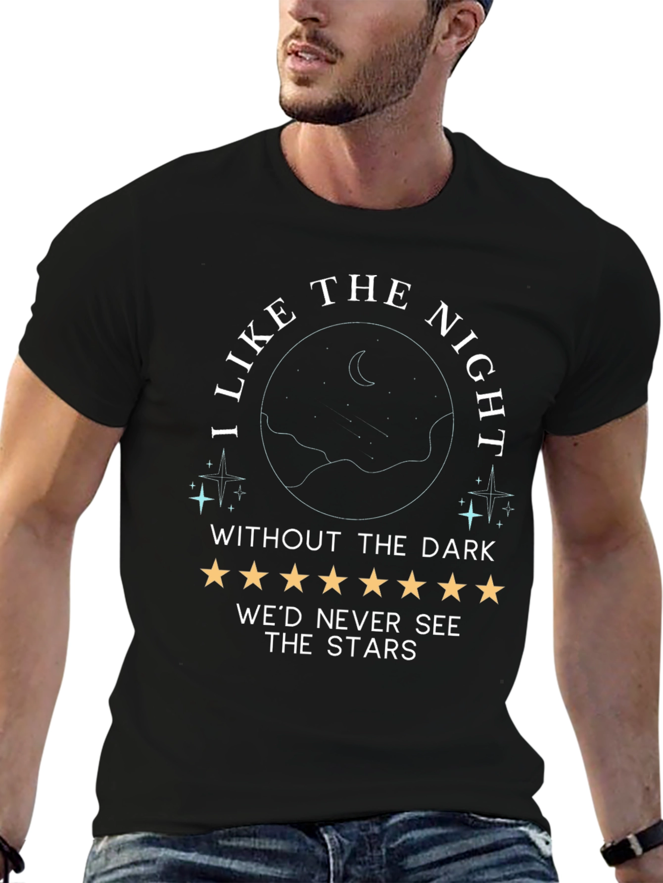 Black Night Sky T-Shirt - "I Like the Night..." view 6