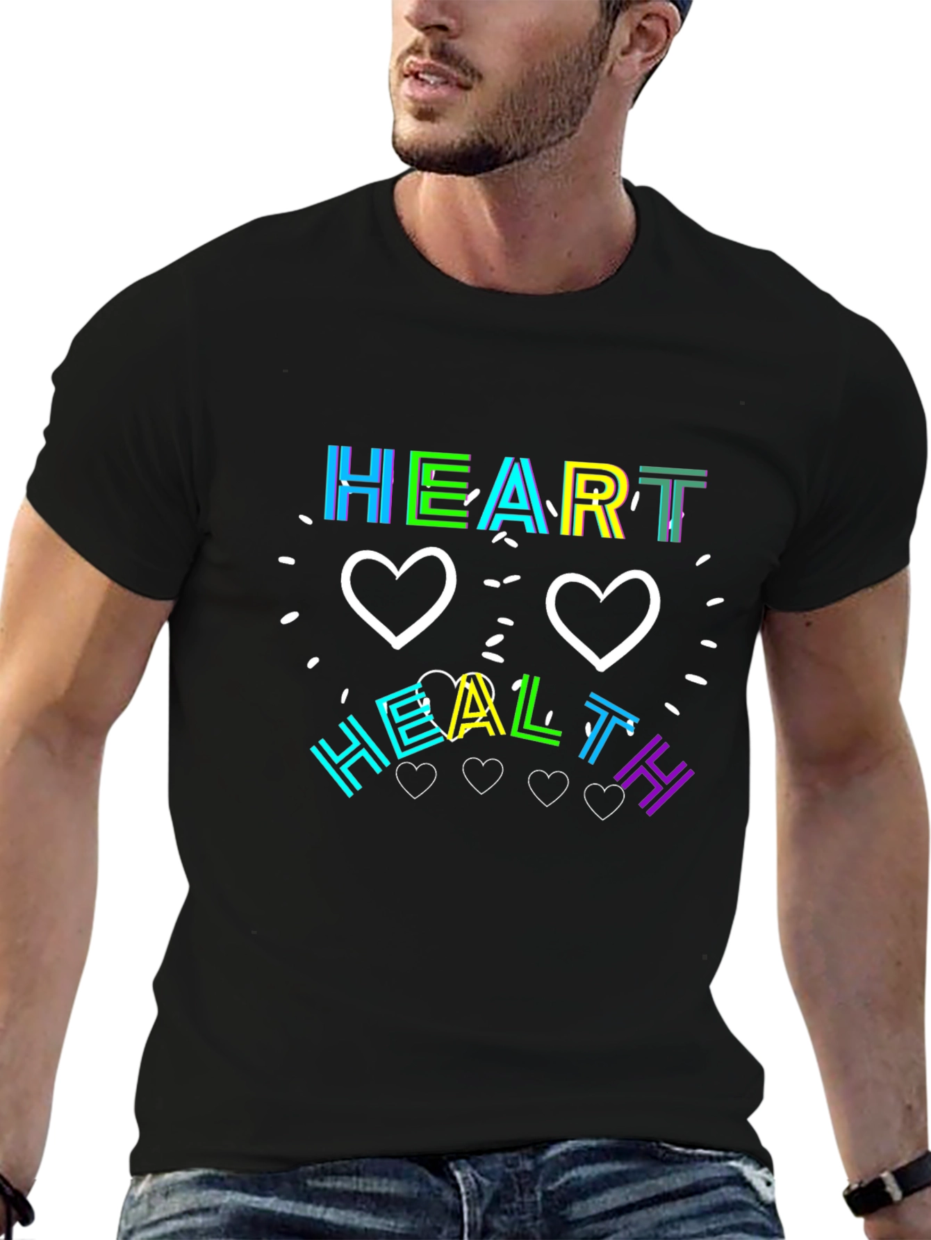 Black Heart Health Graphic Tee view 6