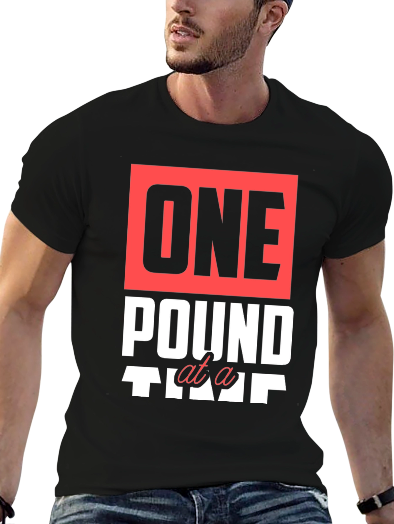 Black One Pound at a Time Graphic T-Shirt view 6