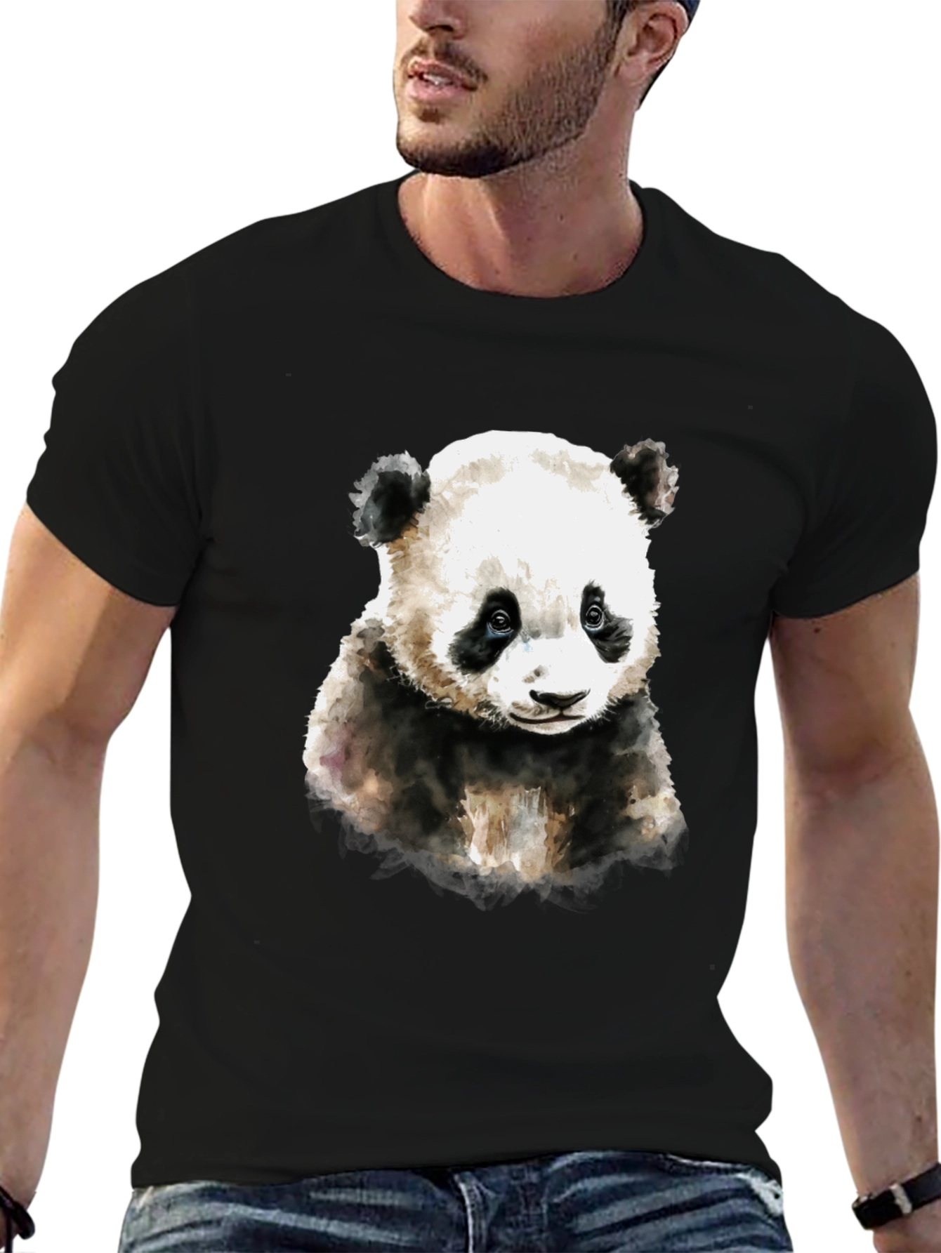 Black Panda Bear Graphic Tee - Soft Cotton Blend view 6