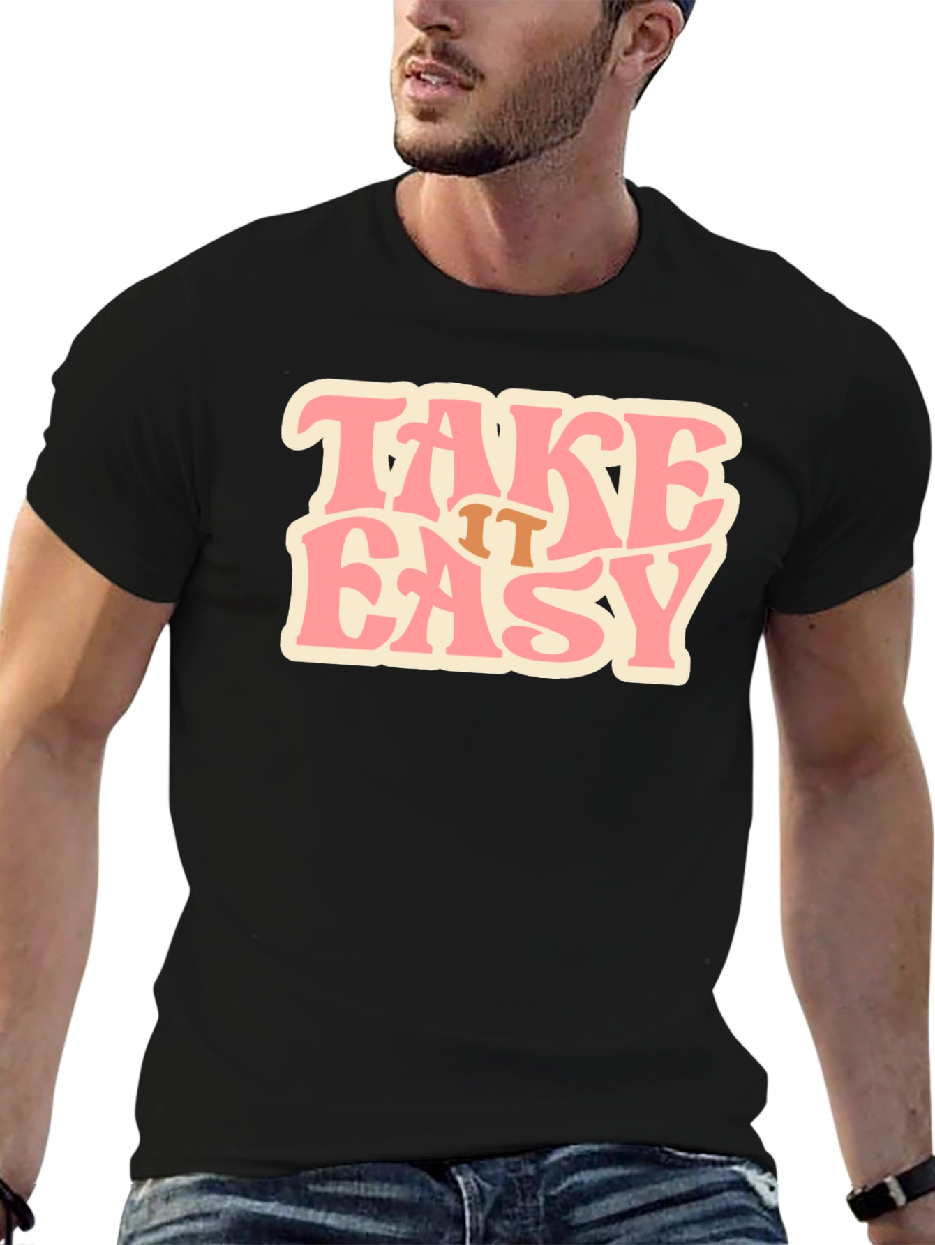 Black Take it Easy Black T-Shirt view 6
