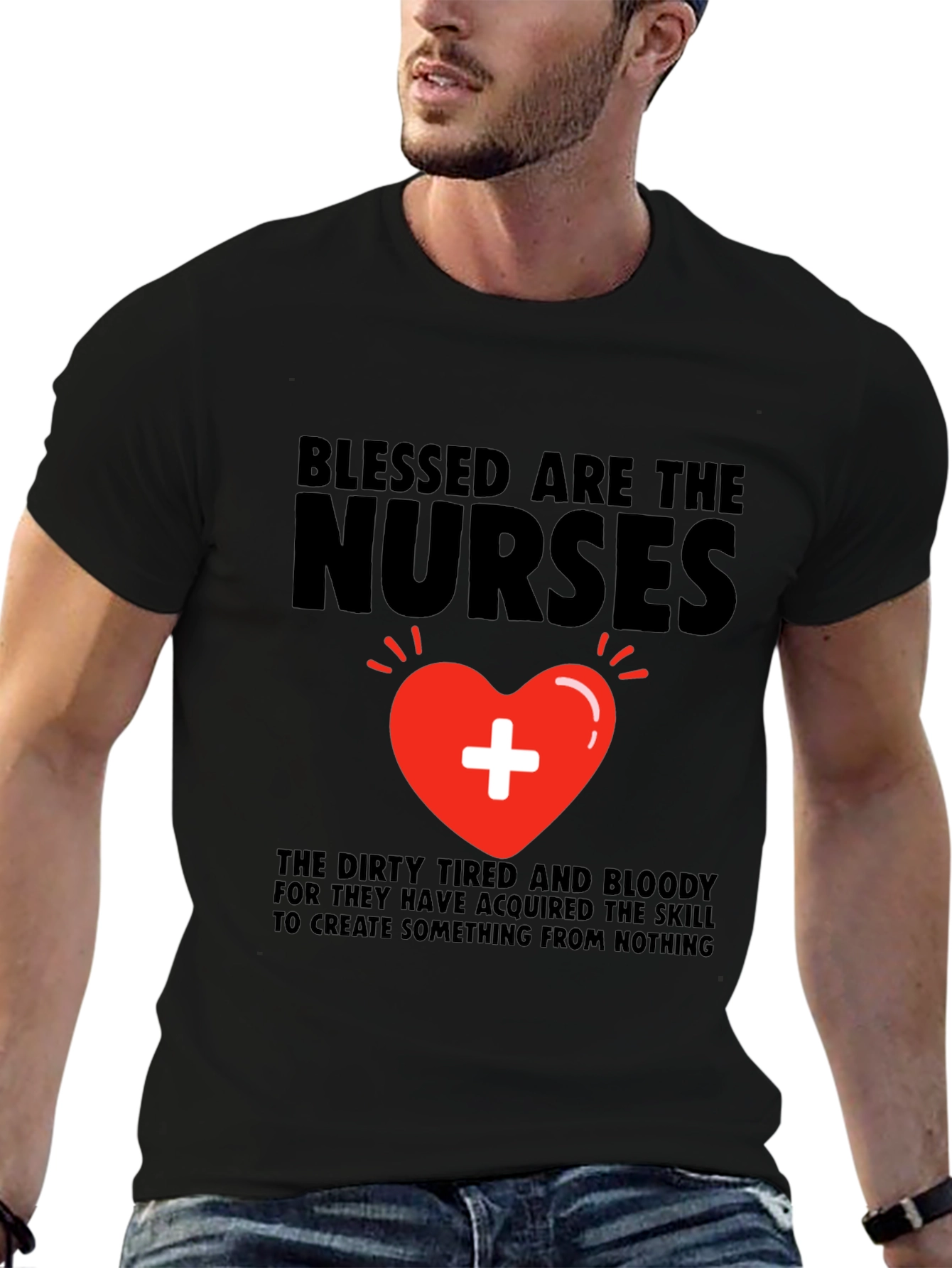 Black Blessed Nurses Graphic T-Shirt view 6