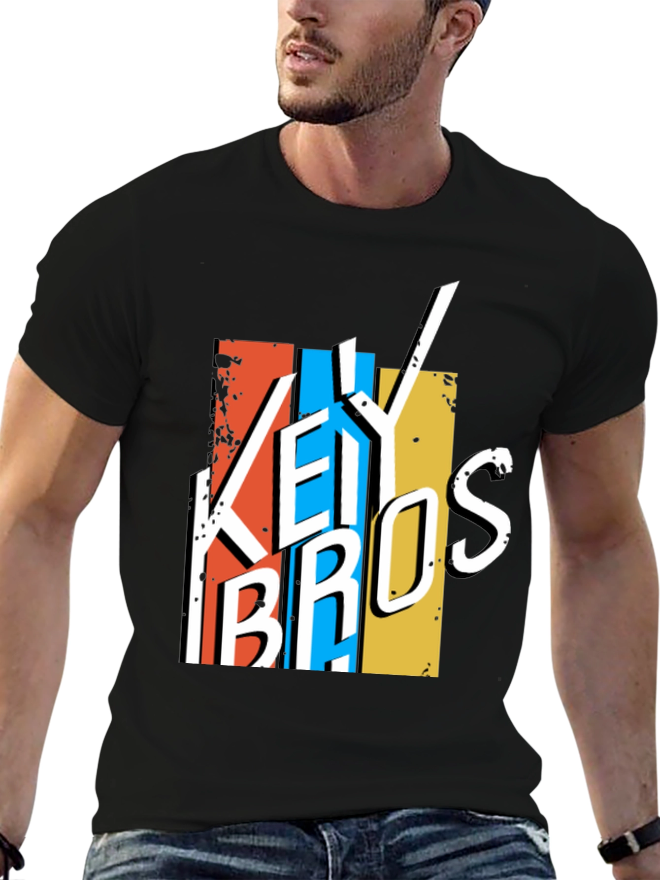 Black Key Bros Graphic Tee - Retro Style view 6